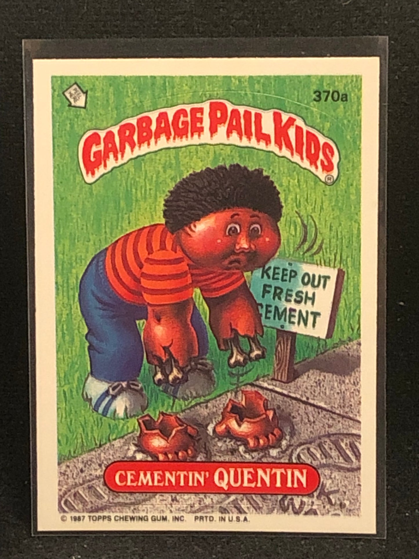 Garbage Pail Kids Original Series 9 (os9) 370a Cementin Quentin