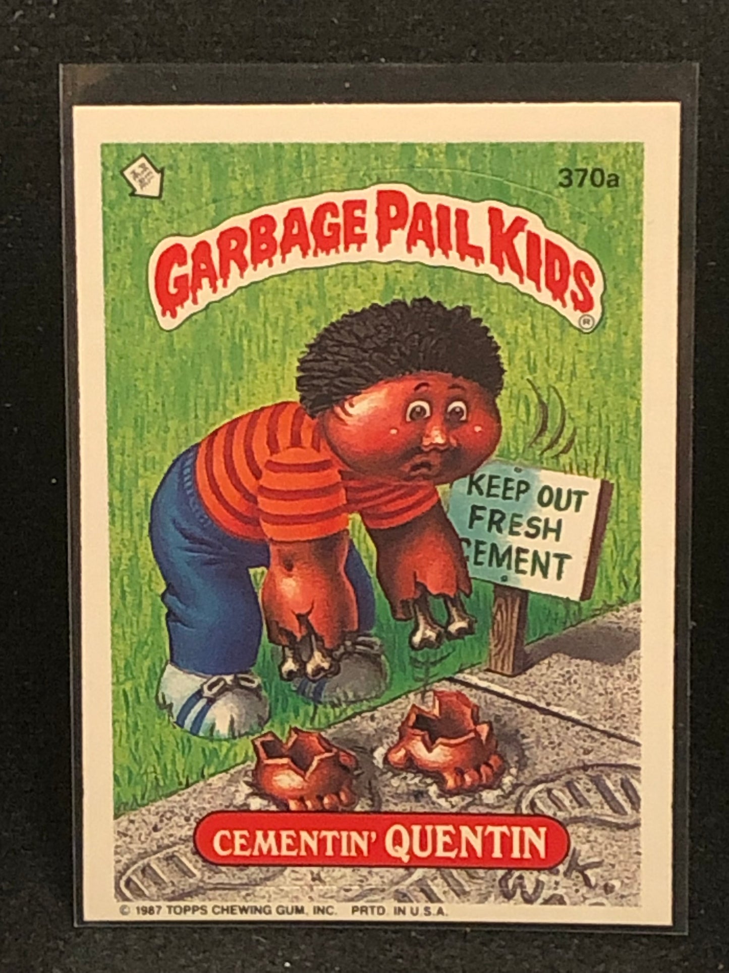 Garbage Pail Kids Original Series 9 (os9) 370a Cementin Quentin