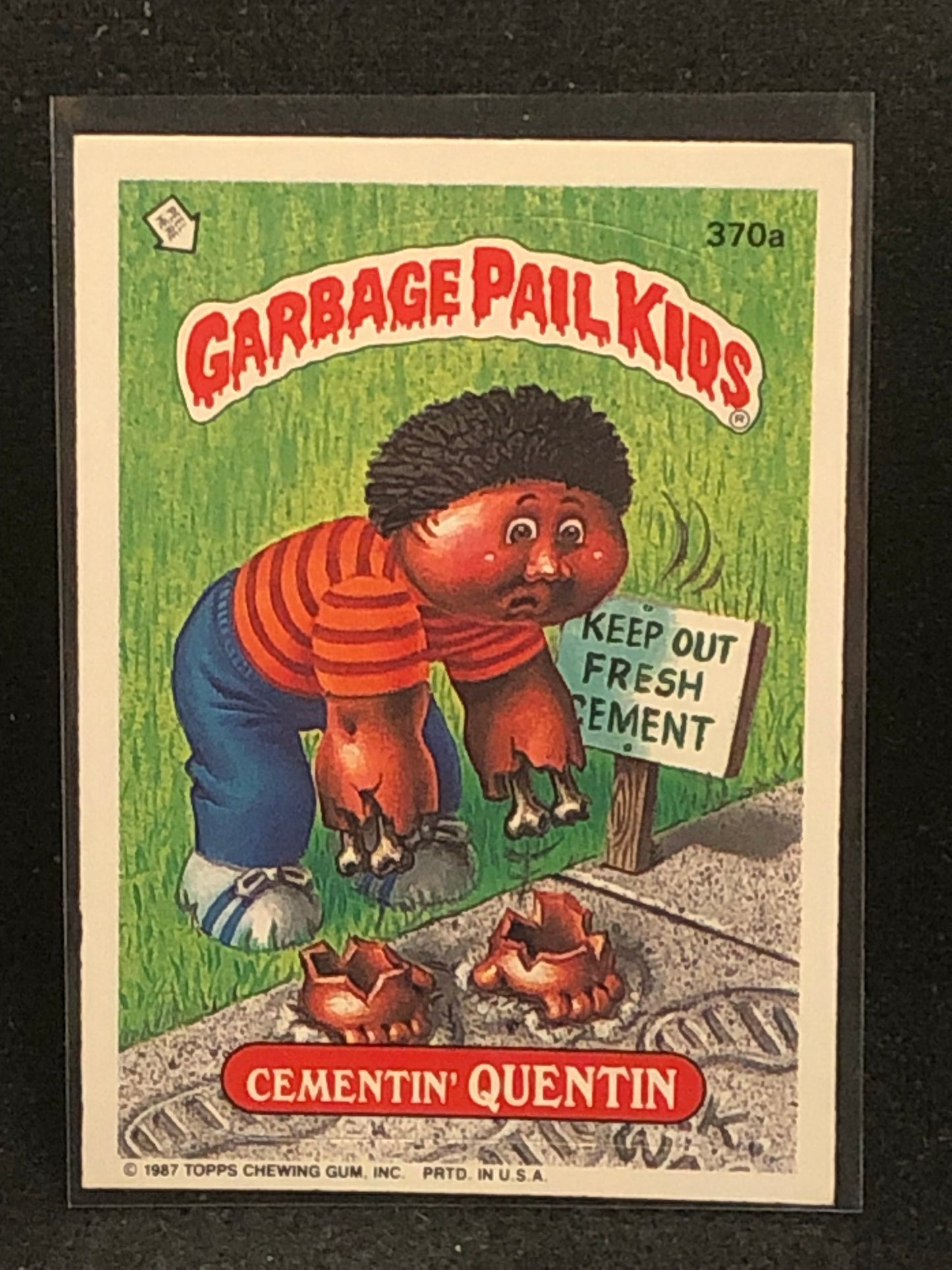 Garbage Pail Kids Original Series 9 (os9) 370a Cementin Quentin