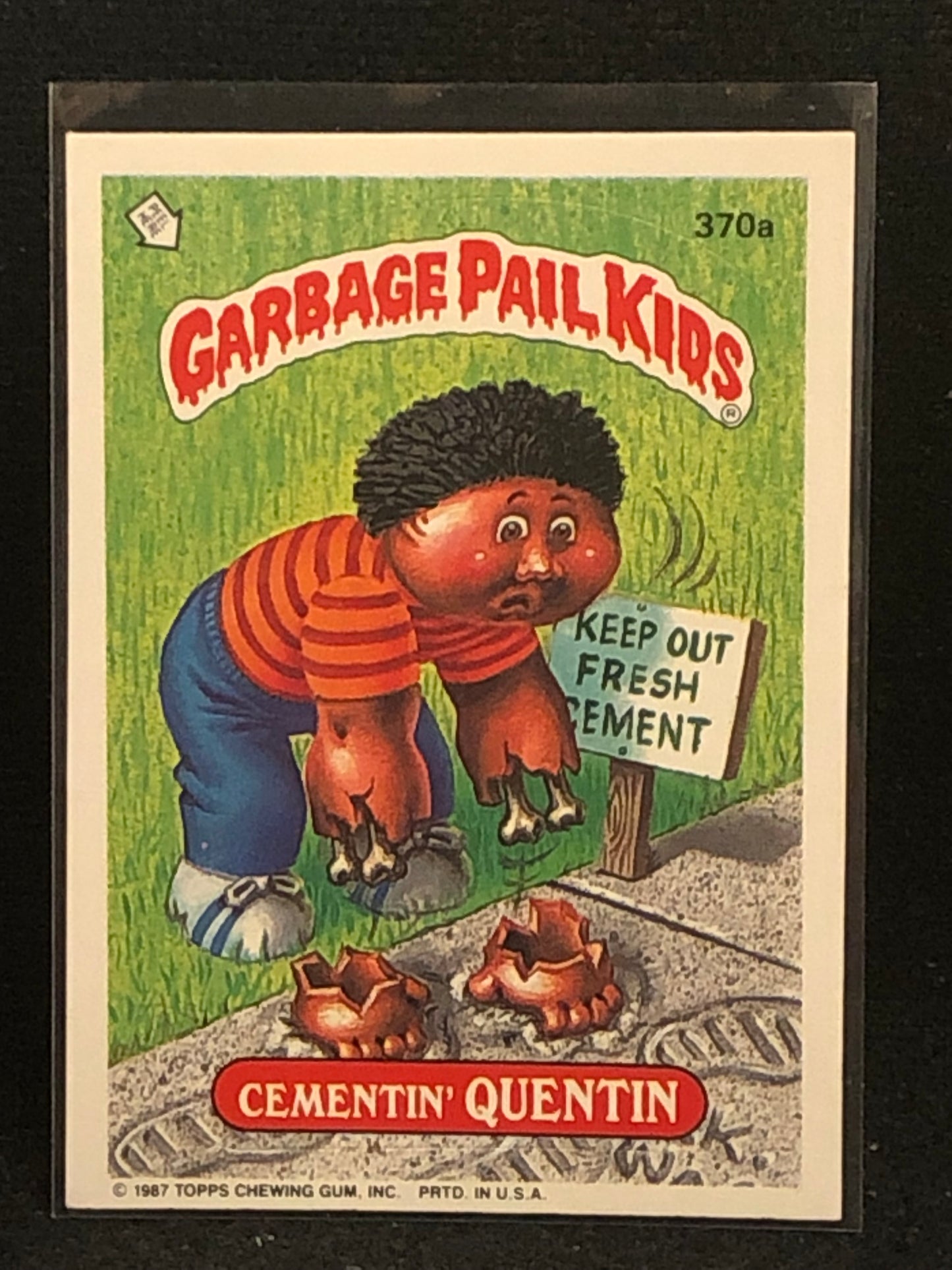 Garbage Pail Kids Original Series 9 (os9) 370a Cementin Quentin