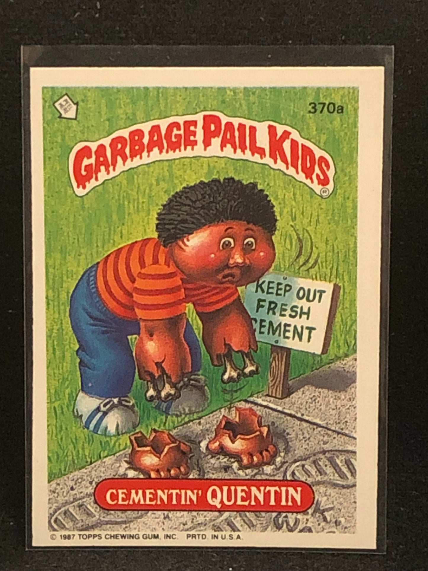 Garbage Pail Kids Original Series 9 (os9) 370a Cementin Quentin