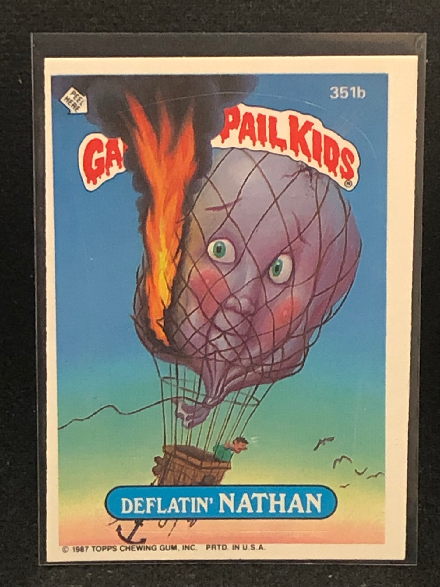 Garbage Pail Kids Original Series 9 (os9) 351b Deflatin Nathan