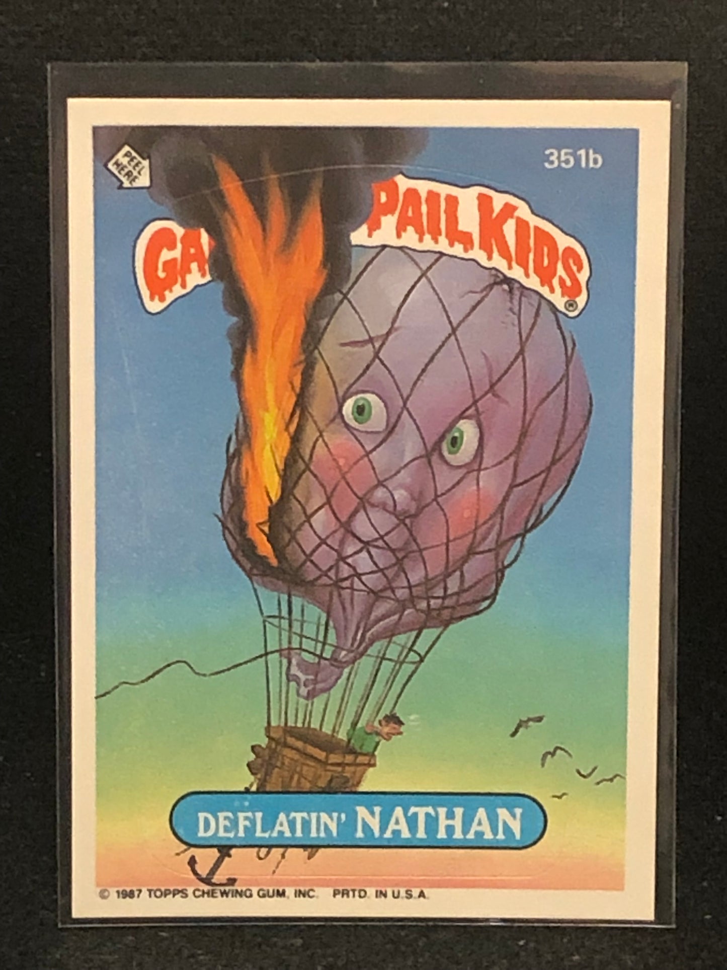 Garbage Pail Kids Original Series 9 (os9) 351b Deflatin Nathan