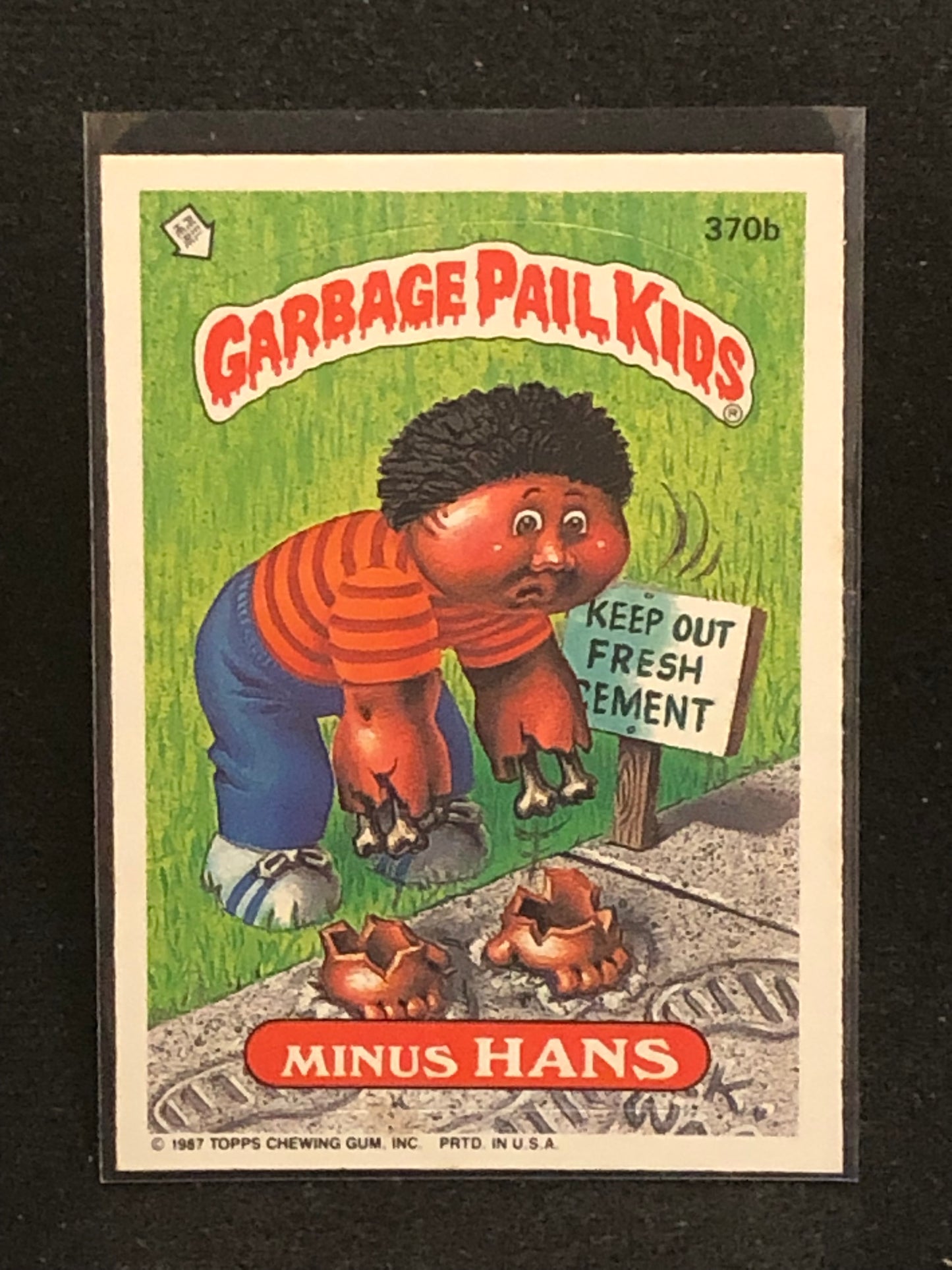 Garbage Pail Kids Original Series 9 (os9) 370b Minus Hans