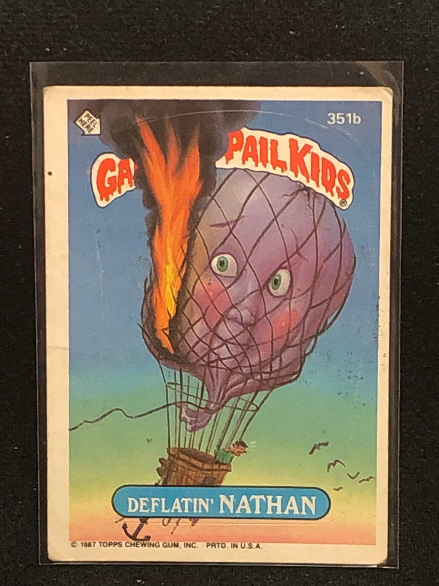 Garbage Pail Kids Original Series 9 (os9) 351b Deflatin Nathan