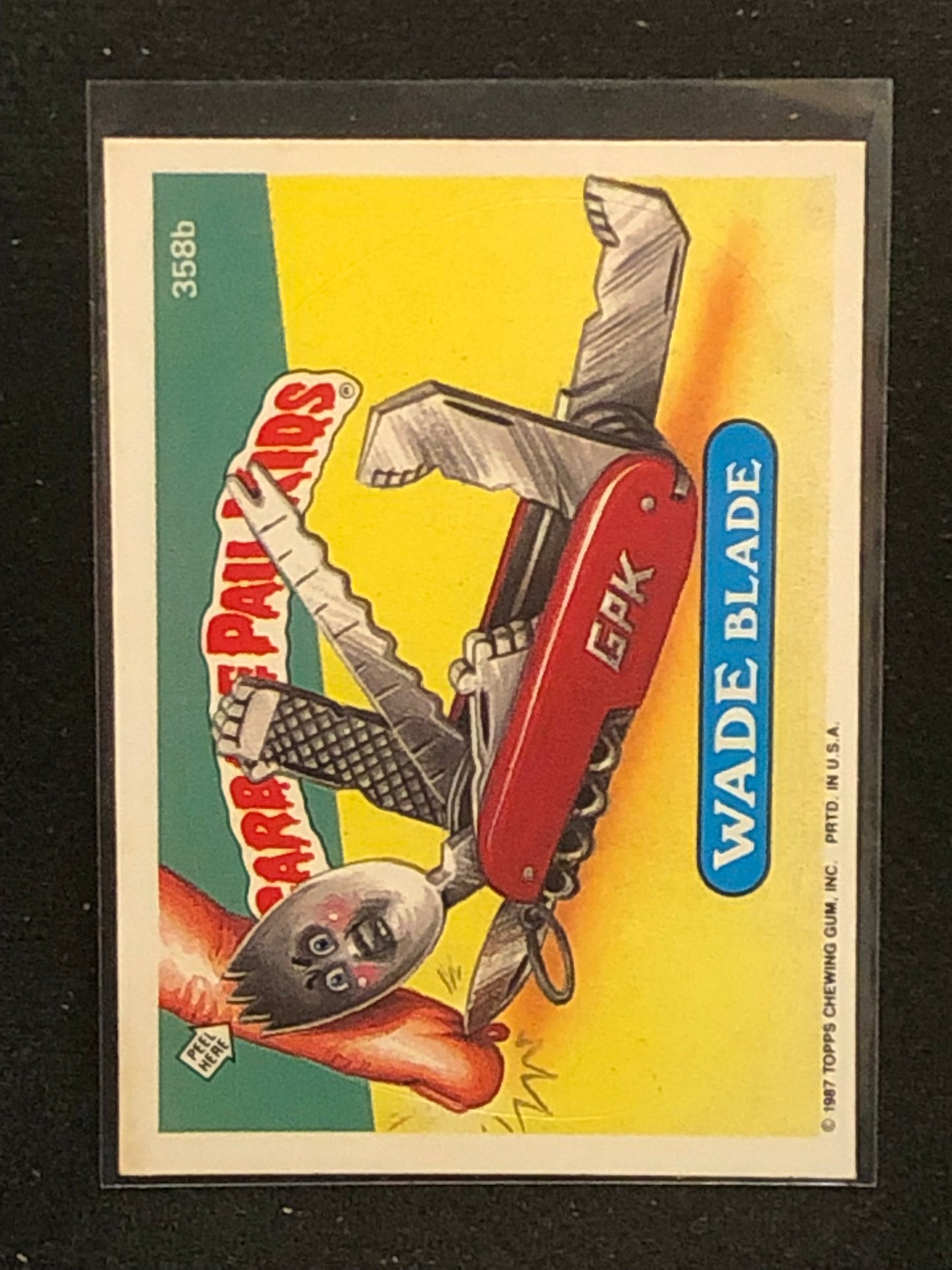 Garbage Pail Kids Original Series 9 (os9) 358b Wade Blade