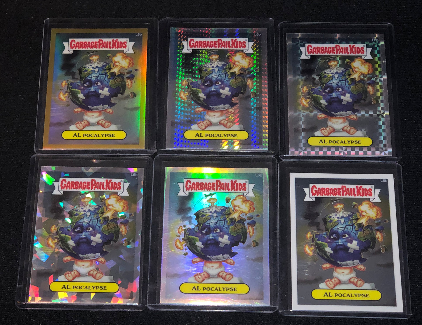 Garbage Pail Kids Chrome Series 1 L6b Al Pocalypse 6 Card RAINBOW