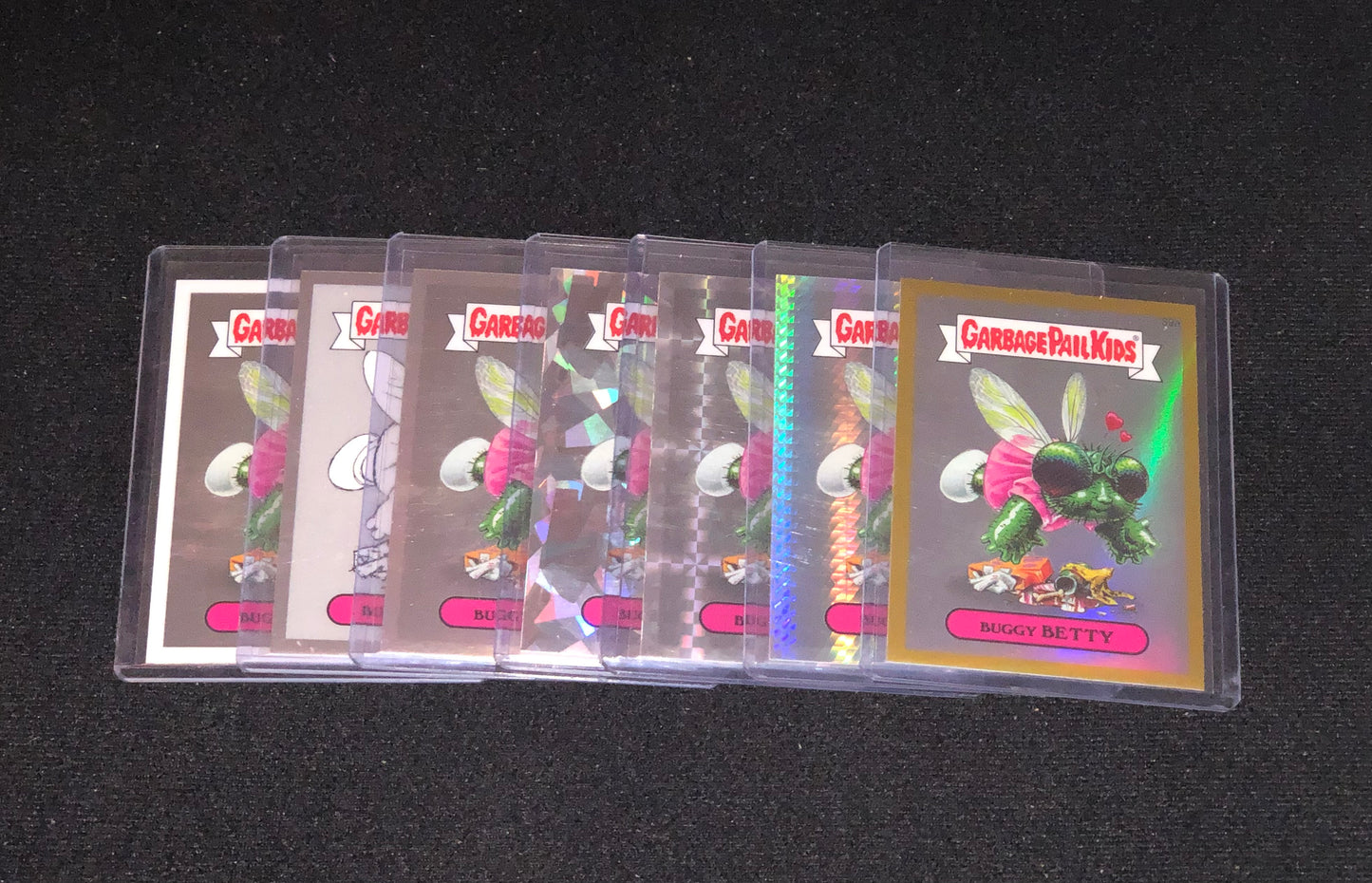 Garbage Pail Kids Chrome Series 1 39a Buggy Betty 7 Card RAINBOW