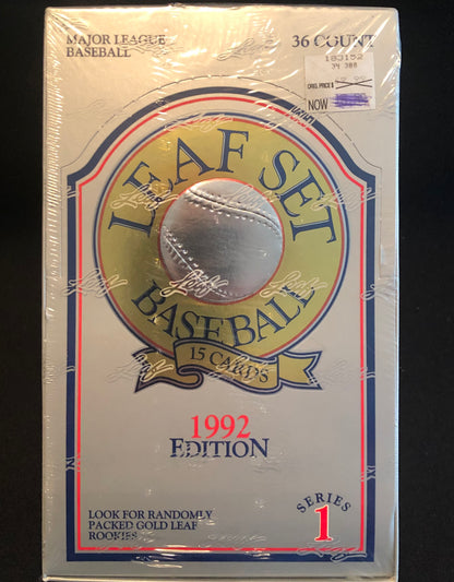1992 Edition Series 1 Leaf Set Baseball Unopened Box (36 Packs)