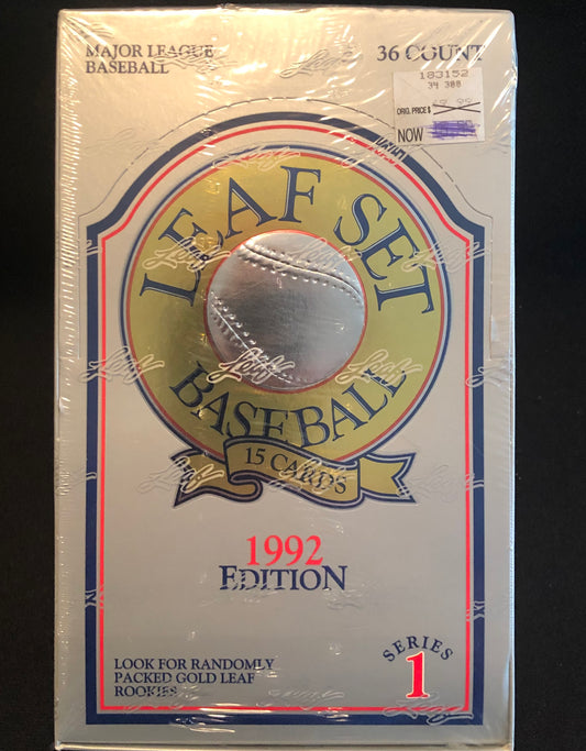 1992 Edition Series 1 Leaf Set Baseball Unopened Box (36 Packs)