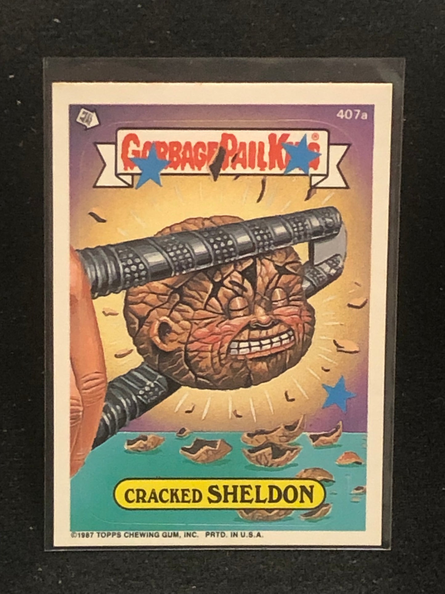 Garbage Pail Kids Original Series 10 (os10) 407a Cracked Sheldon