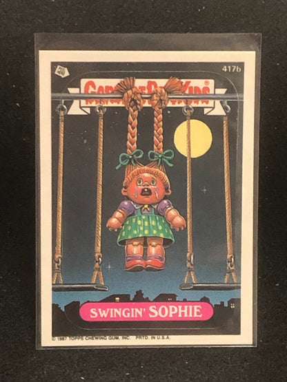 Garbage Pail Kids Original Series 10 (os10) 417b Swingin Sophie