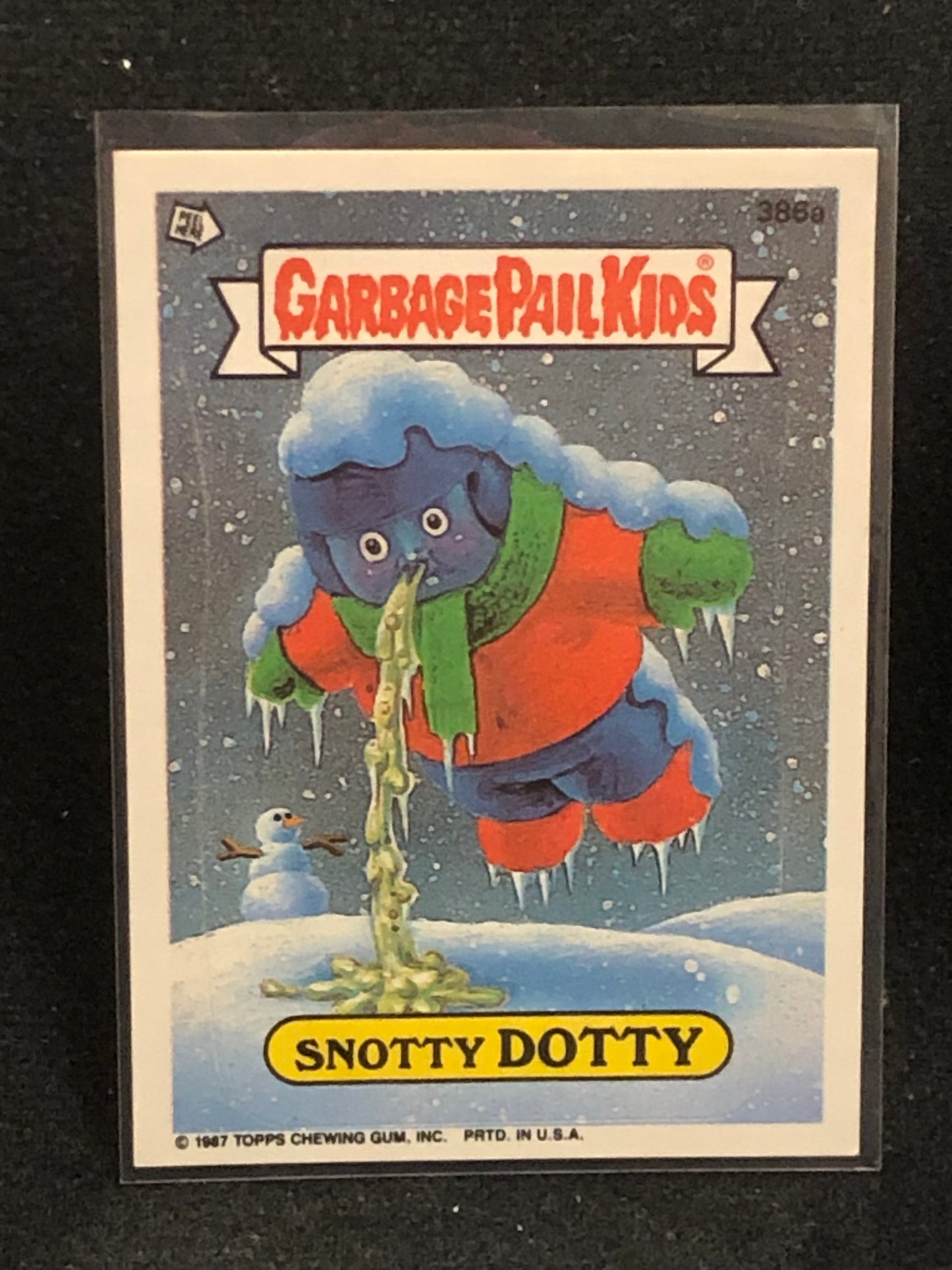 Garbage Pail Kids Original Series 10 (os10) 386a Snotty Dotty