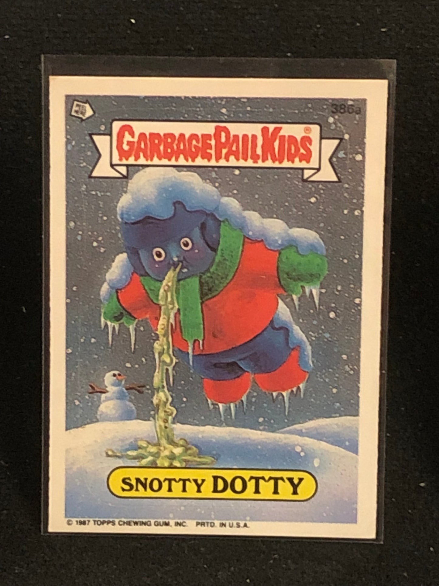 Garbage Pail Kids Original Series 10 (os10) 386a Snotty Dotty