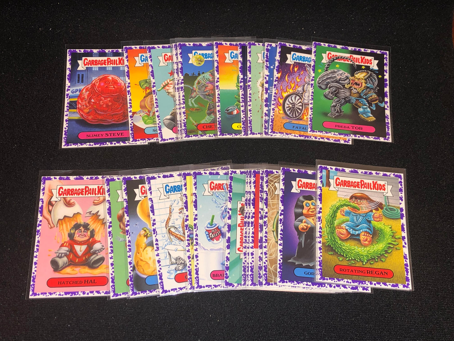 Garbage Pail Kids Oh The Horror-Ible U-PICK Purple Parallel Singles