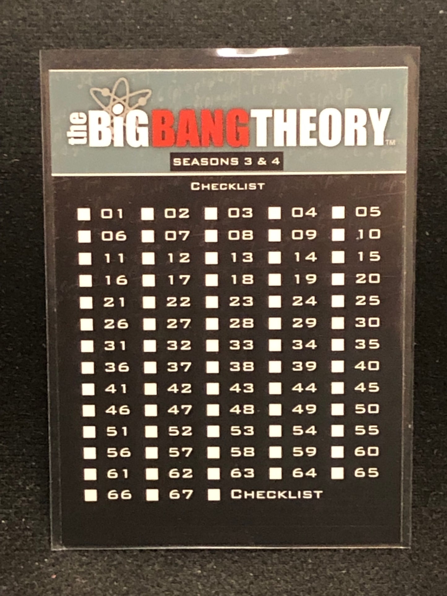 The Big Bang Theory Seasons 3 & 4 U-PICK Base Singles