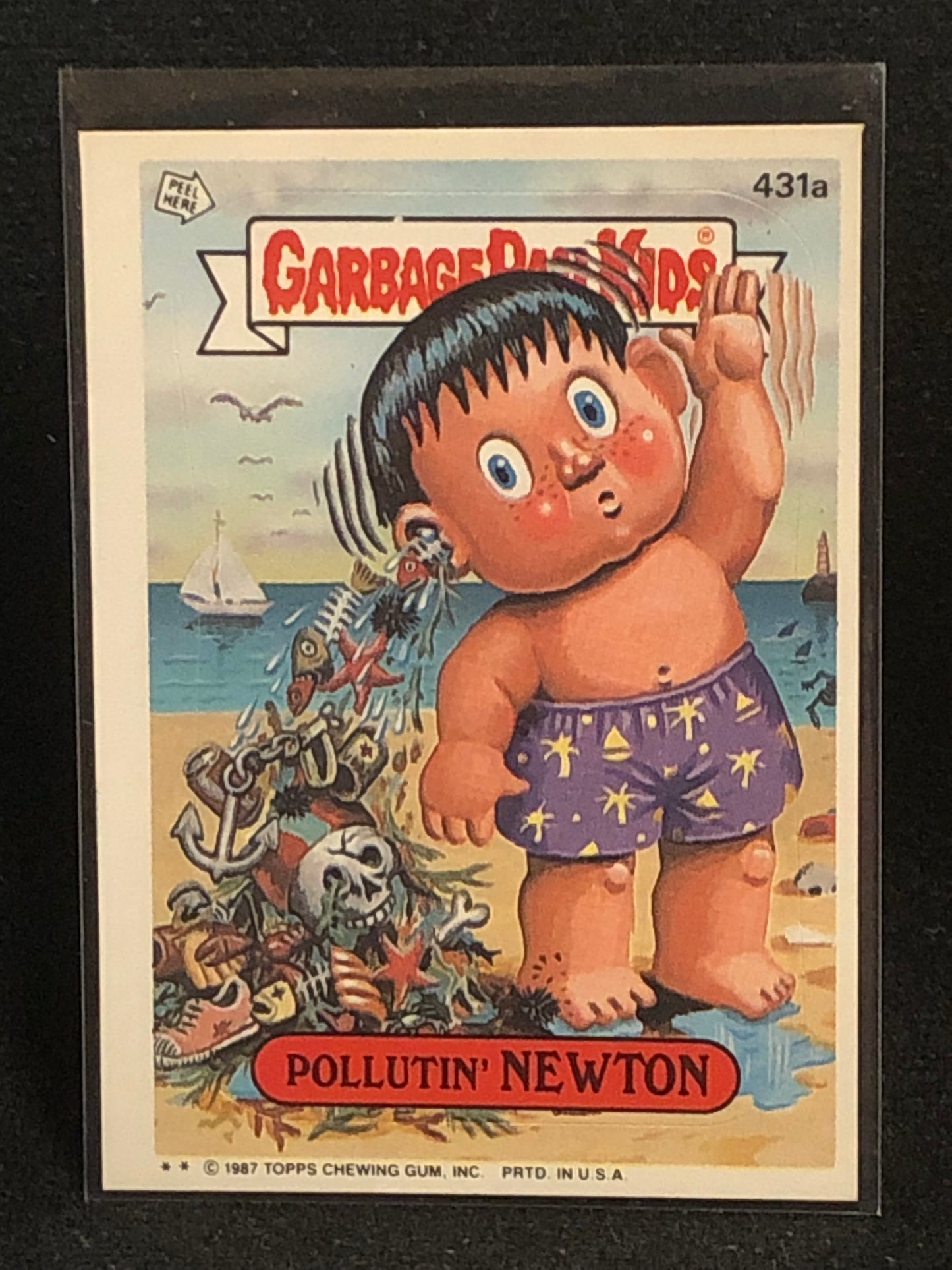 Garbage Pail Kids Original Series 11 (os11) 431a Pollutin Newton