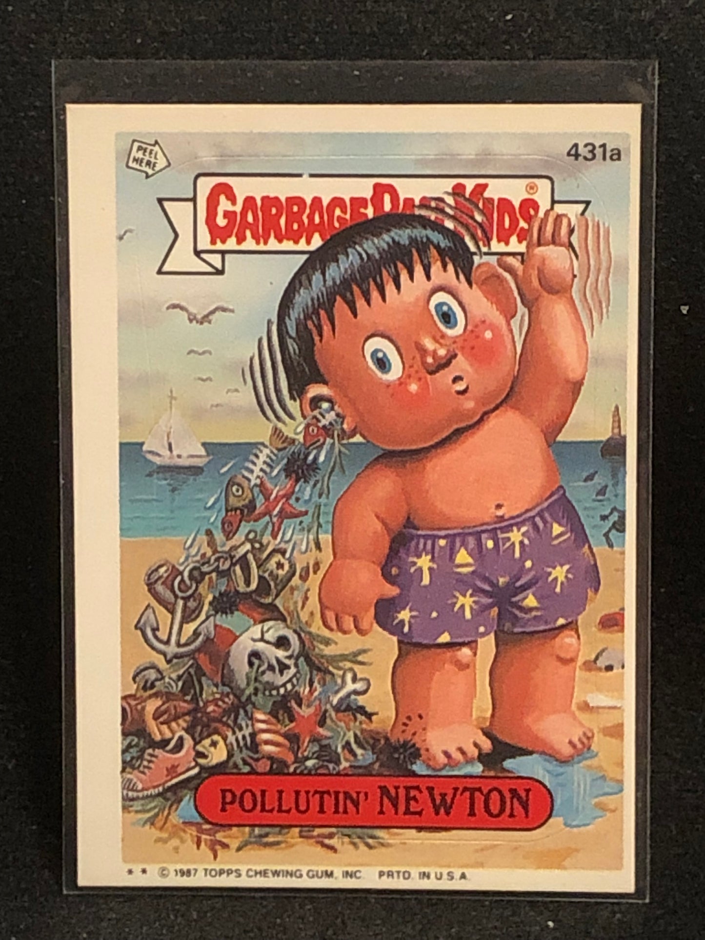 Garbage Pail Kids Original Series 11 (os11) 431a Pollutin Newton