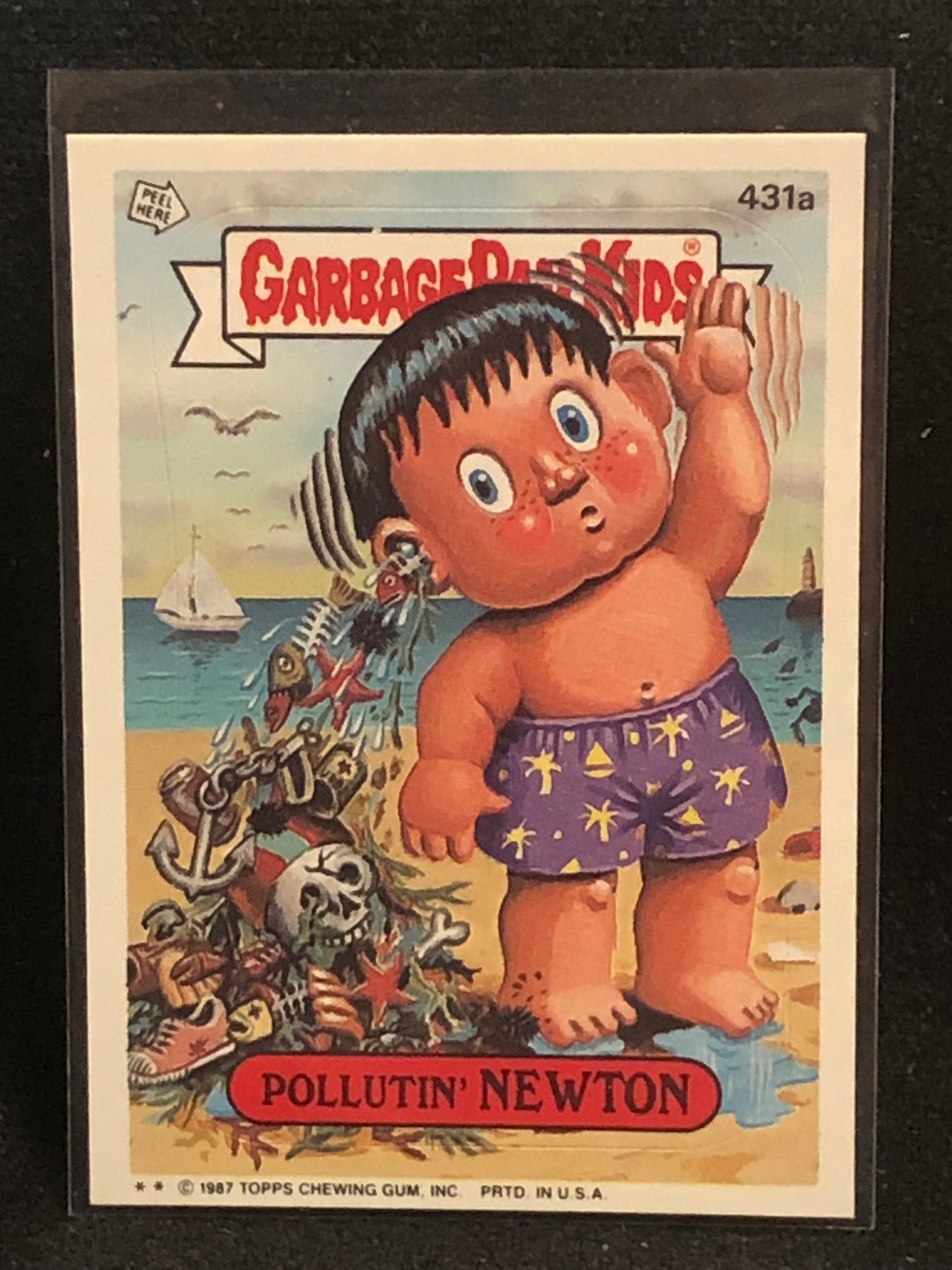 Garbage Pail Kids Original Series 11 (os11) 431a Pollutin Newton