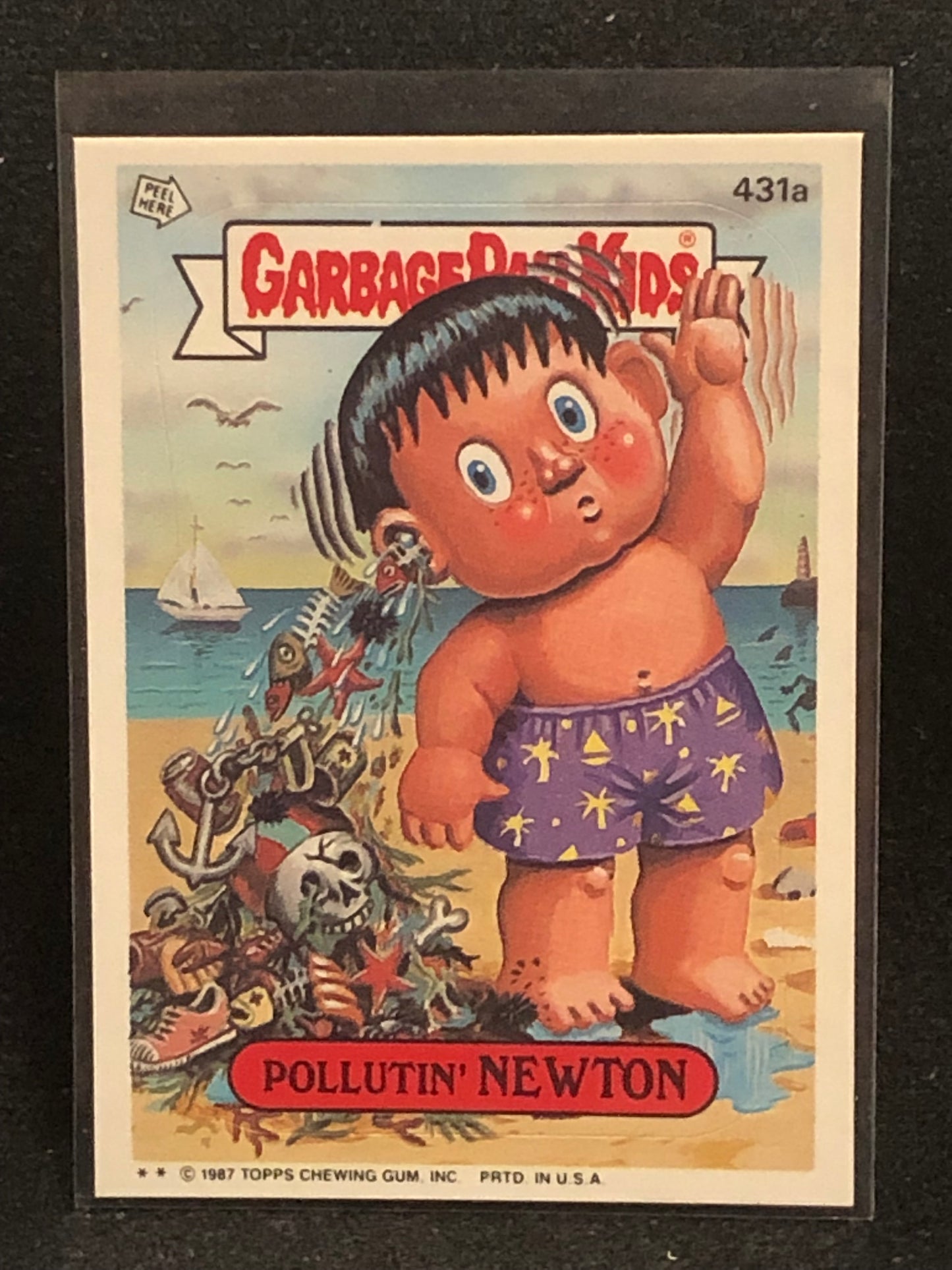 Garbage Pail Kids Original Series 11 (os11) 431a Pollutin Newton