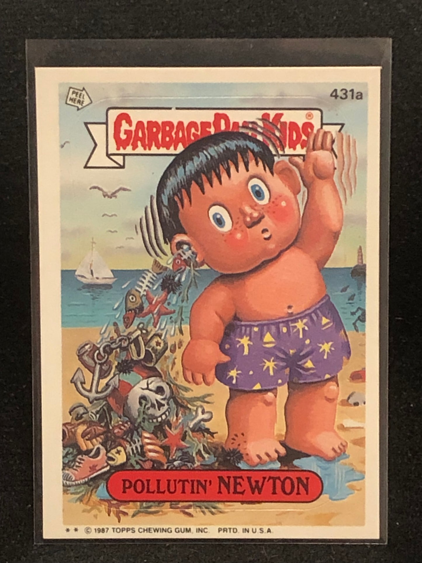 Garbage Pail Kids Original Series 11 (os11) 431a Pollutin Newton