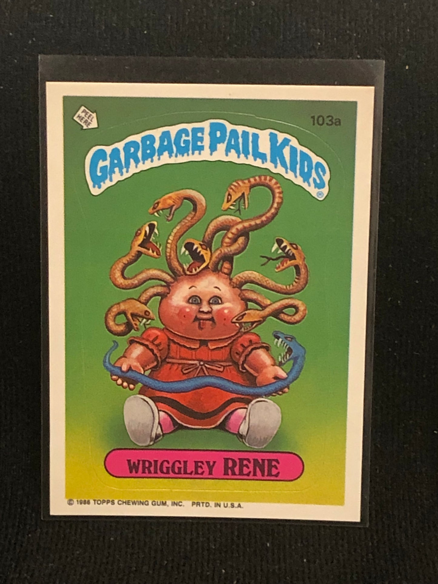 Garbage Pail Kids Original Series 3 (os3) 103a Wriggley Rene