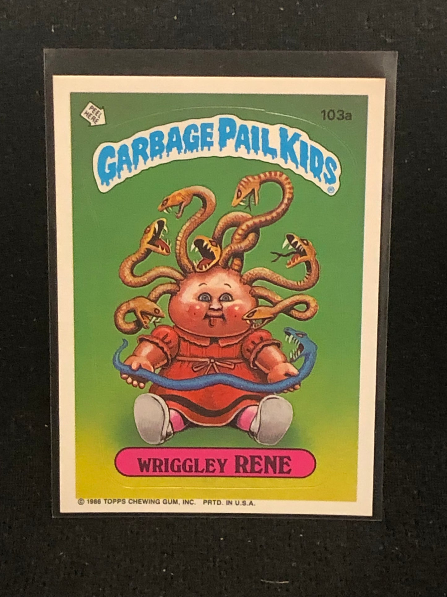 Garbage Pail Kids Original Series 3 (os3) 103a Wriggley Rene