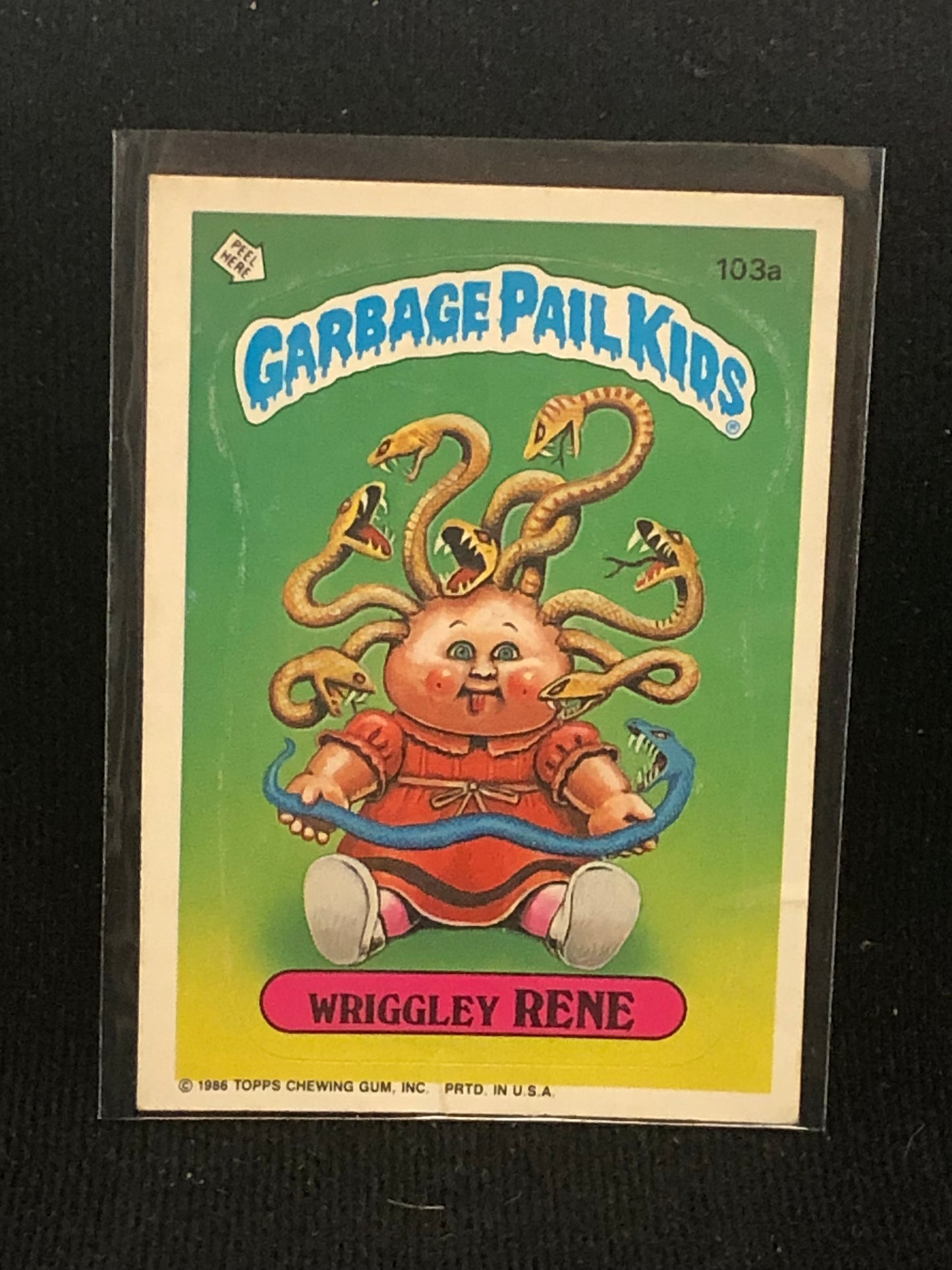 Garbage Pail Kids Original Series 3 (os3) 103a Wriggley Rene