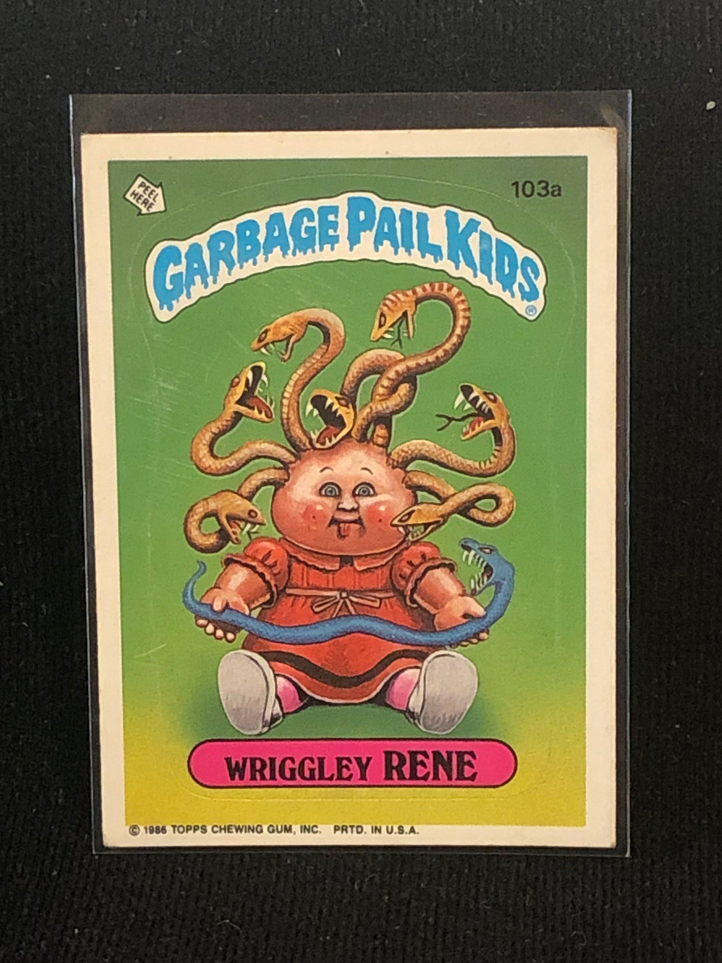 Garbage Pail Kids Original Series 3 (os3) 103a Wriggley Rene