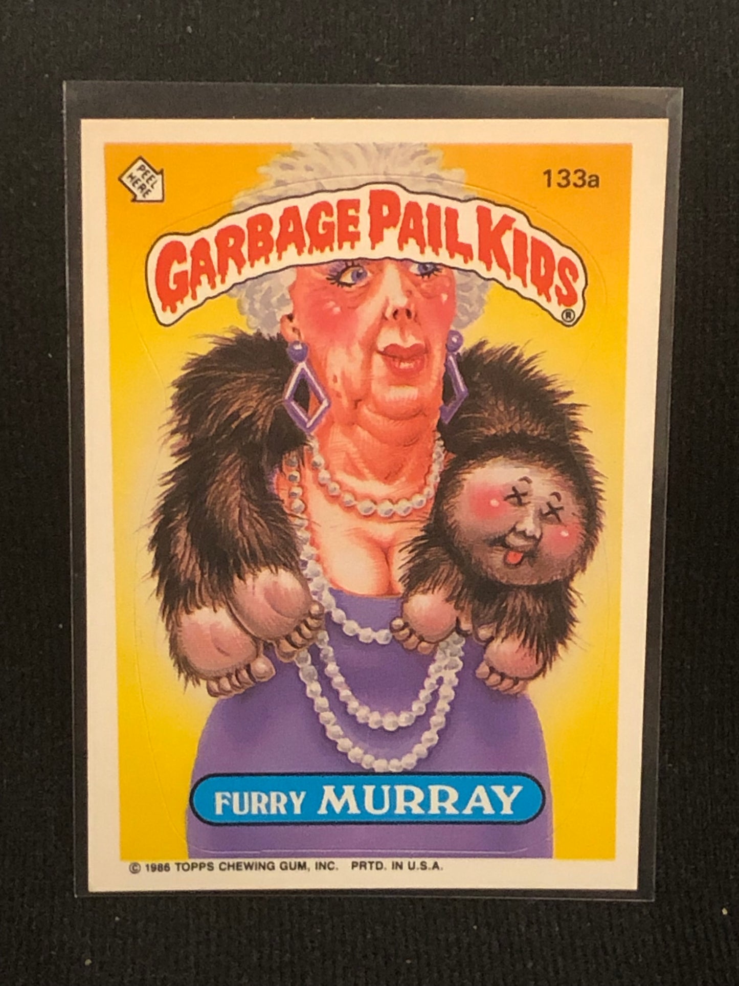 Garbage Pail Kids Original Series 4 (os4) 133a Furry Murray