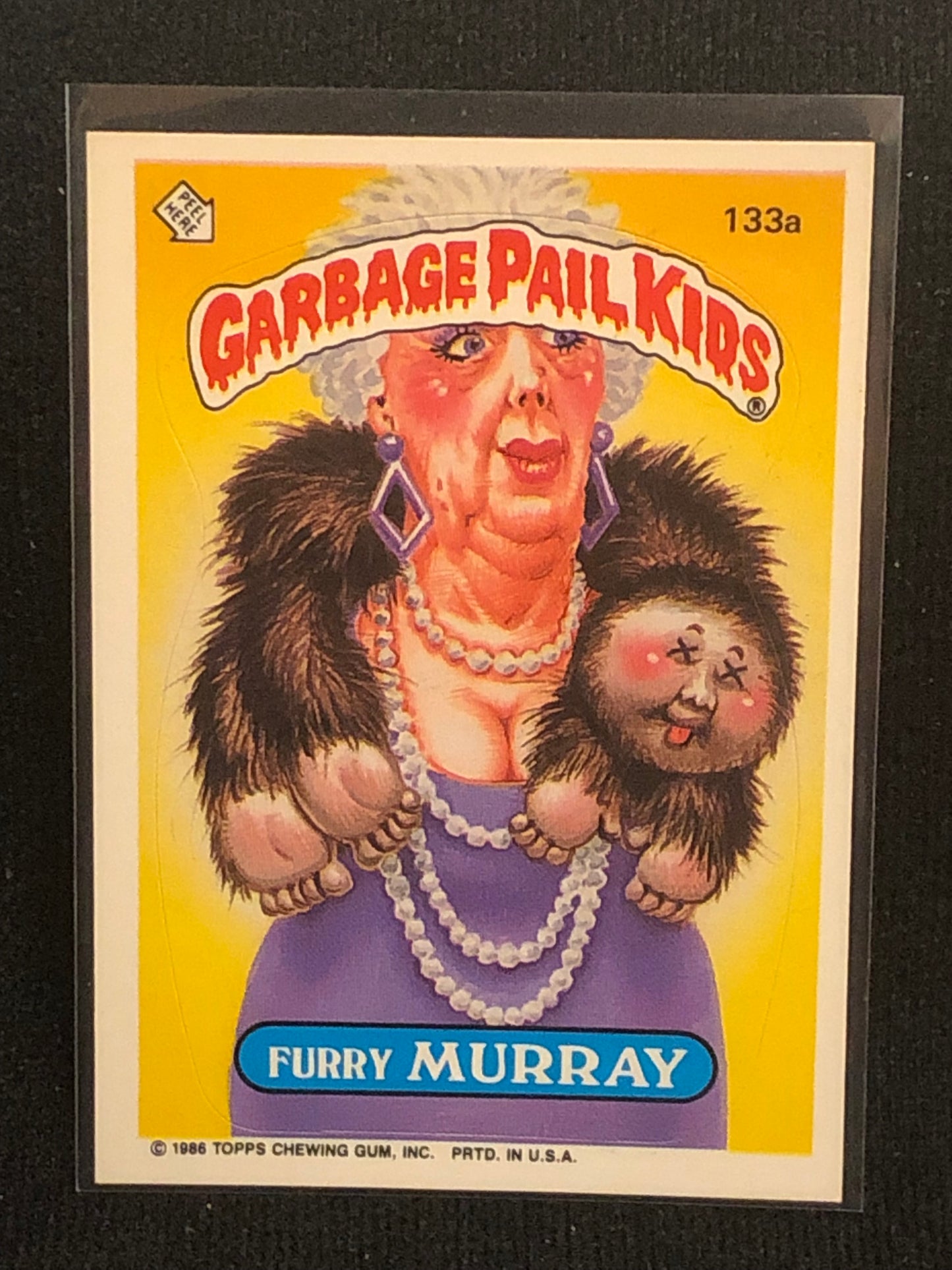 Garbage Pail Kids Original Series 4 (os4) 133a Furry Murray