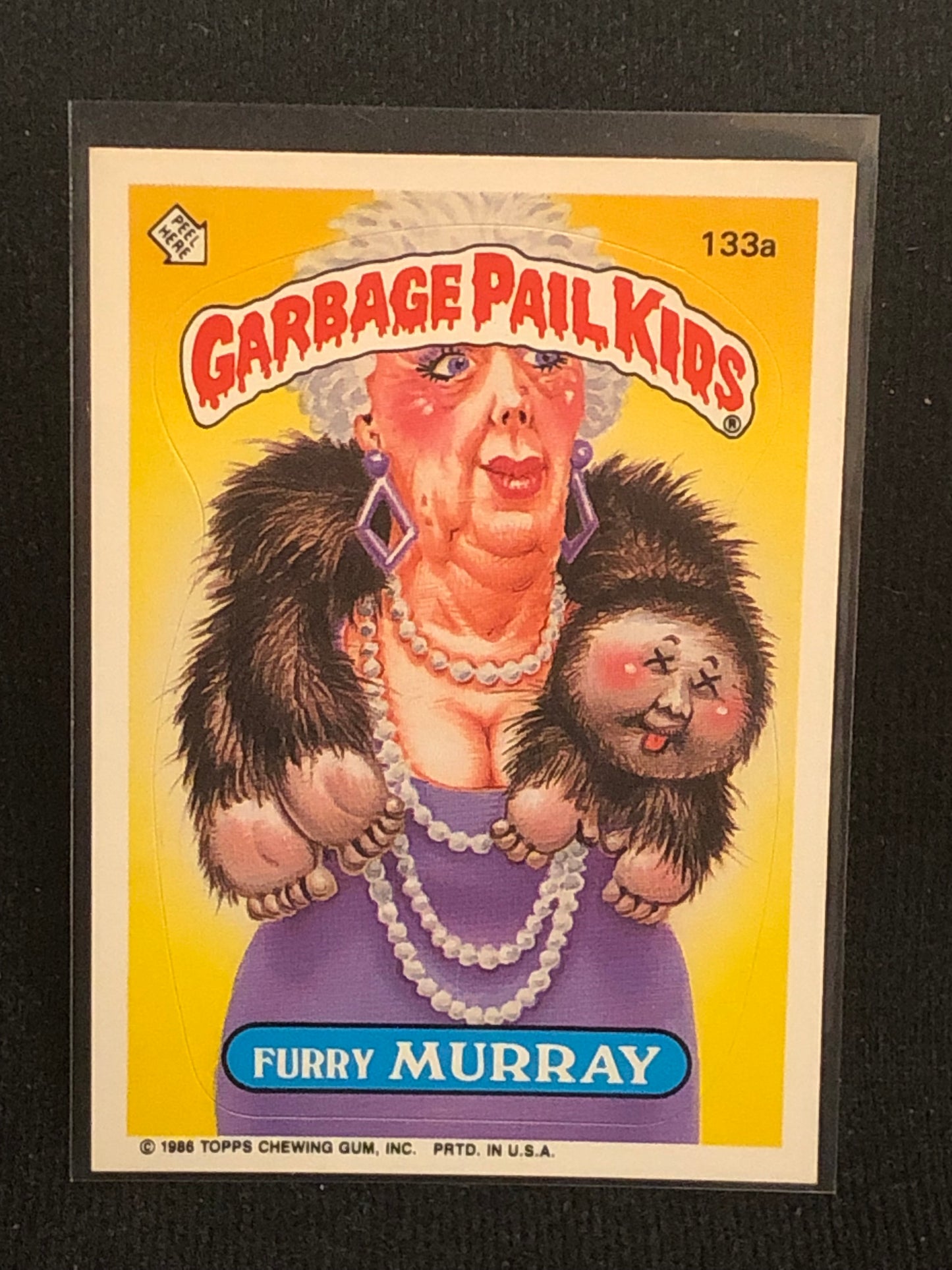 Garbage Pail Kids Original Series 4 (os4) 133a Furry Murray