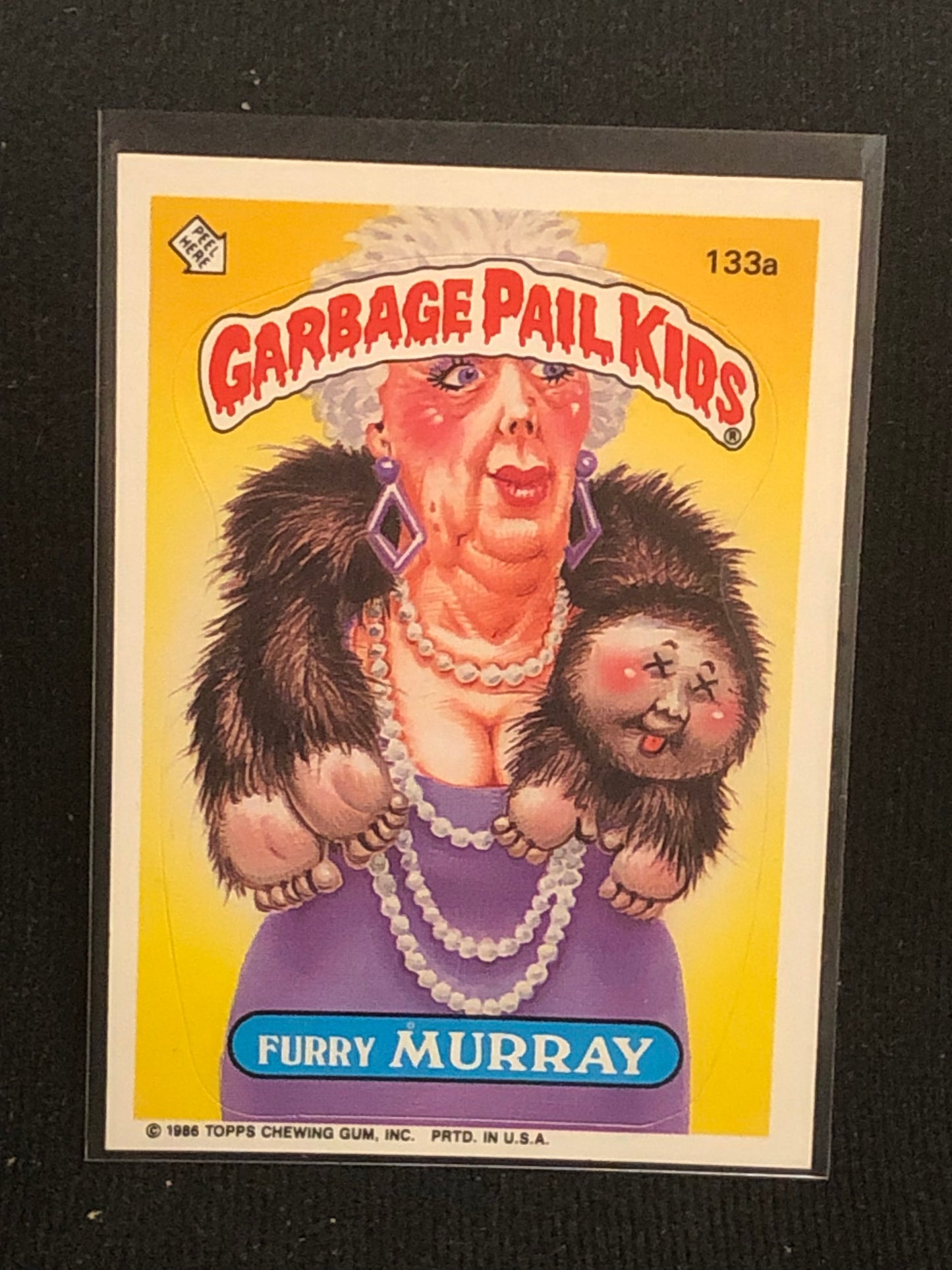 Garbage Pail Kids Original Series 4 (os4) 133a Furry Murray