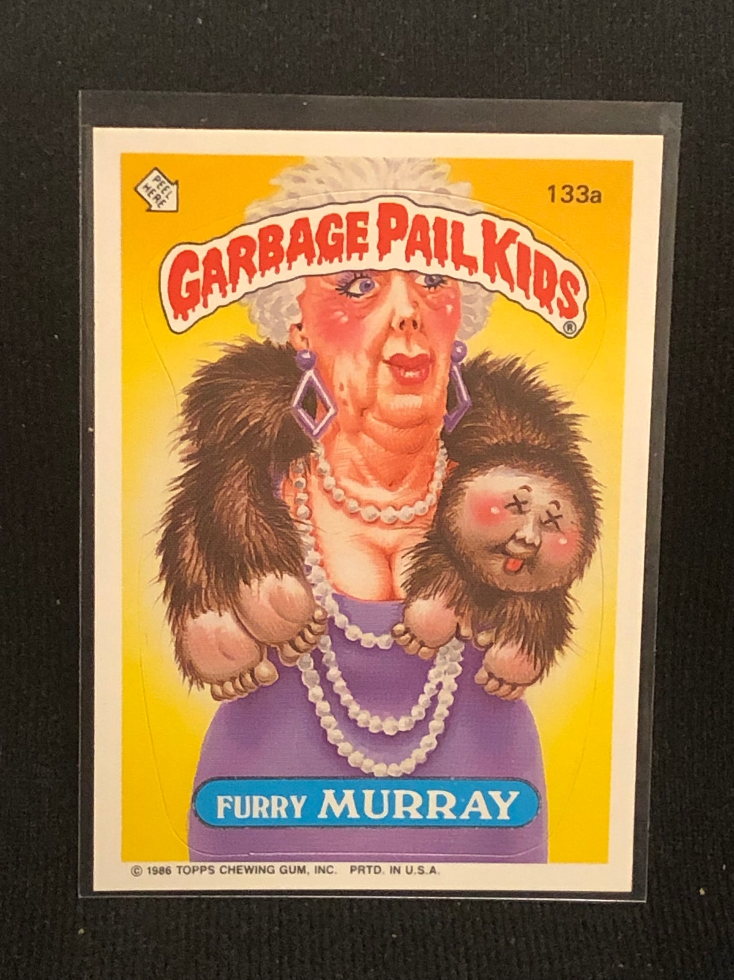 Garbage Pail Kids Original Series 4 (os4) 133a Furry Murray