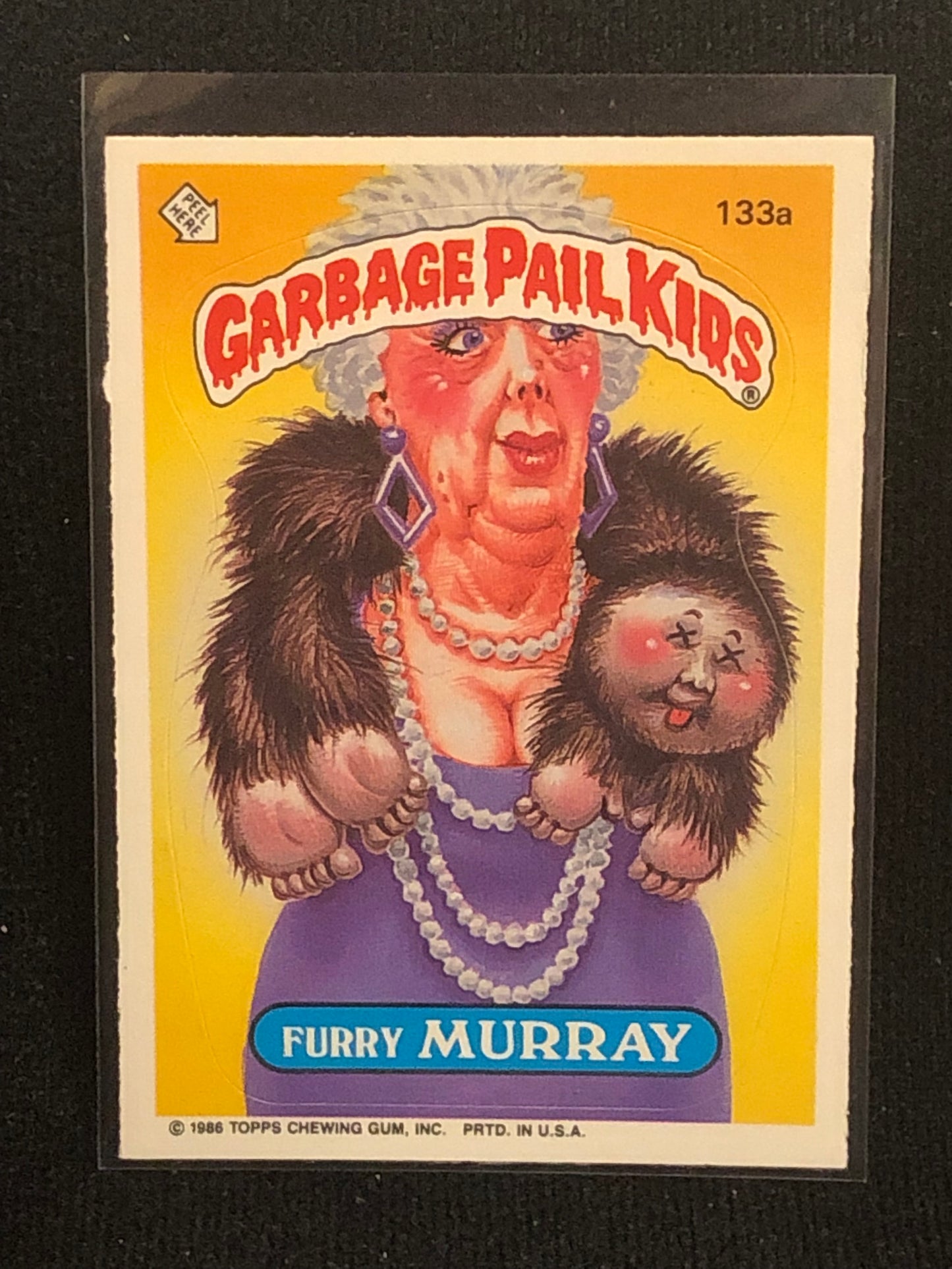 Garbage Pail Kids Original Series 4 (os4) 133a Furry Murray