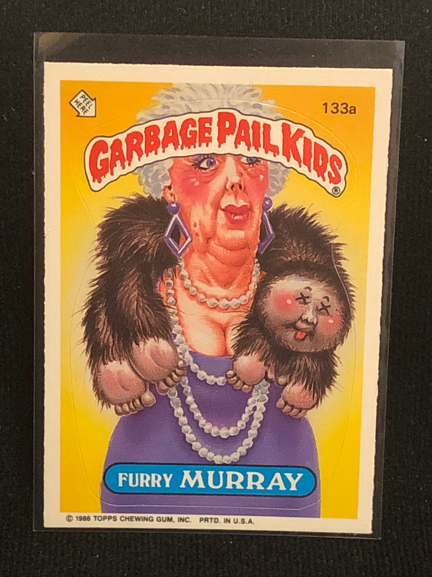 Garbage Pail Kids Original Series 4 (os4) 133a Furry Murray