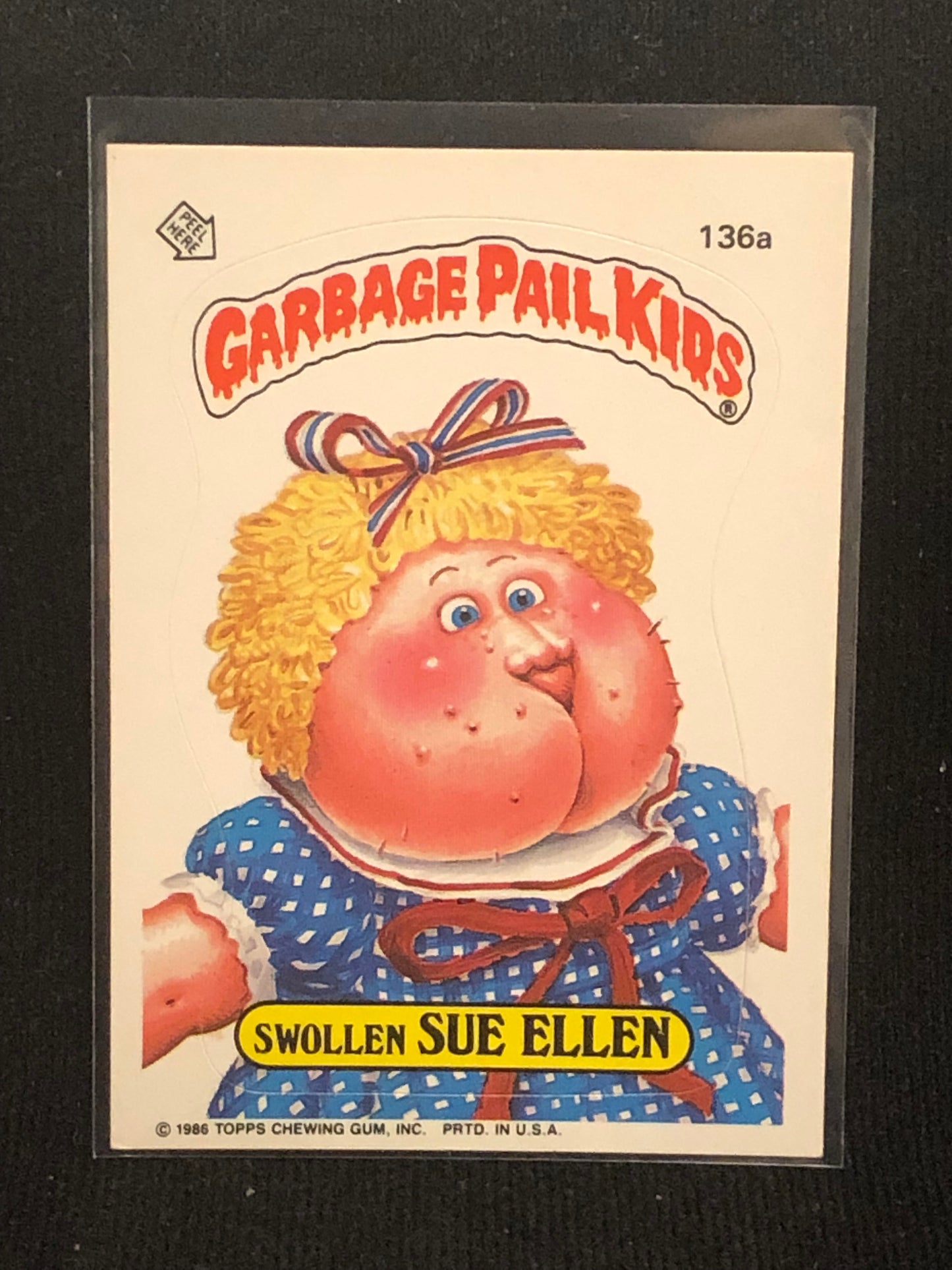 Garbage Pail Kids Original Series 4 (os4) 136a Swollen Sue Ellen