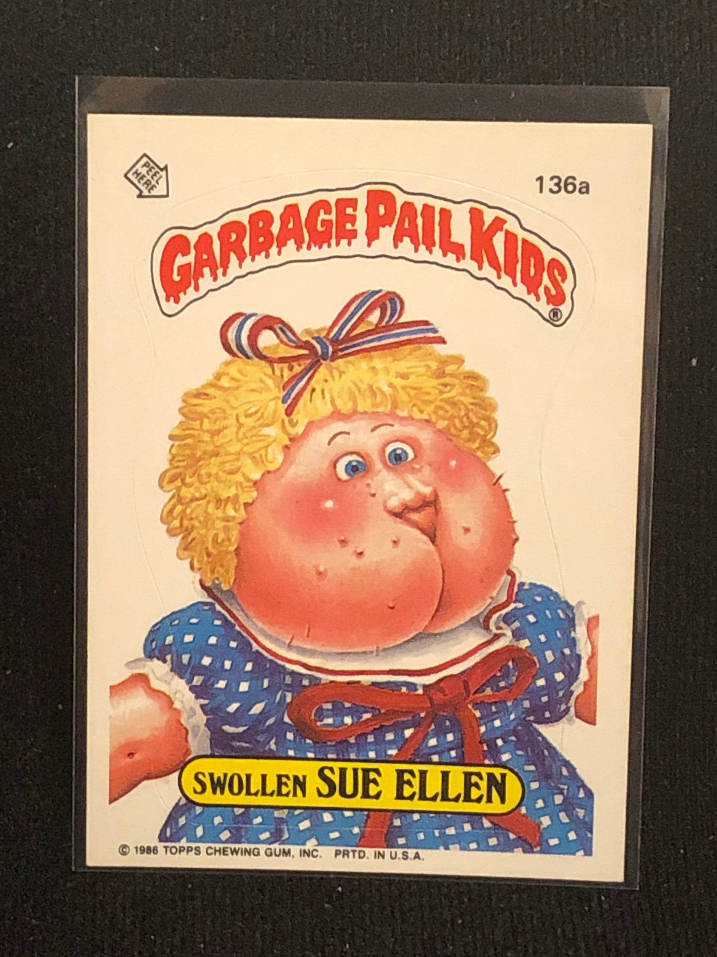 Garbage Pail Kids Original Series 4 (os4) 136a Swollen Sue Ellen