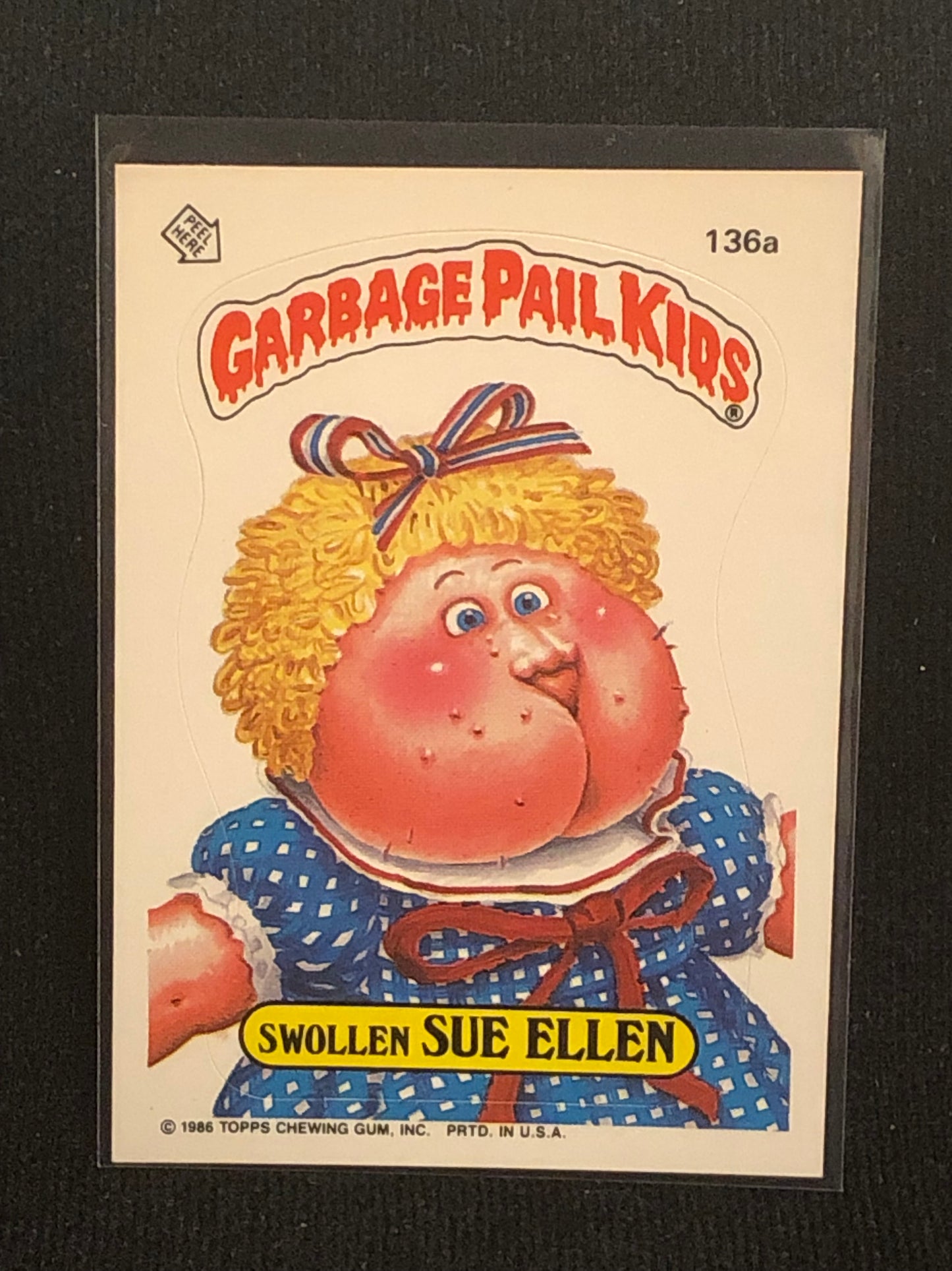 Garbage Pail Kids Original Series 4 (os4) 136a Swollen Sue Ellen