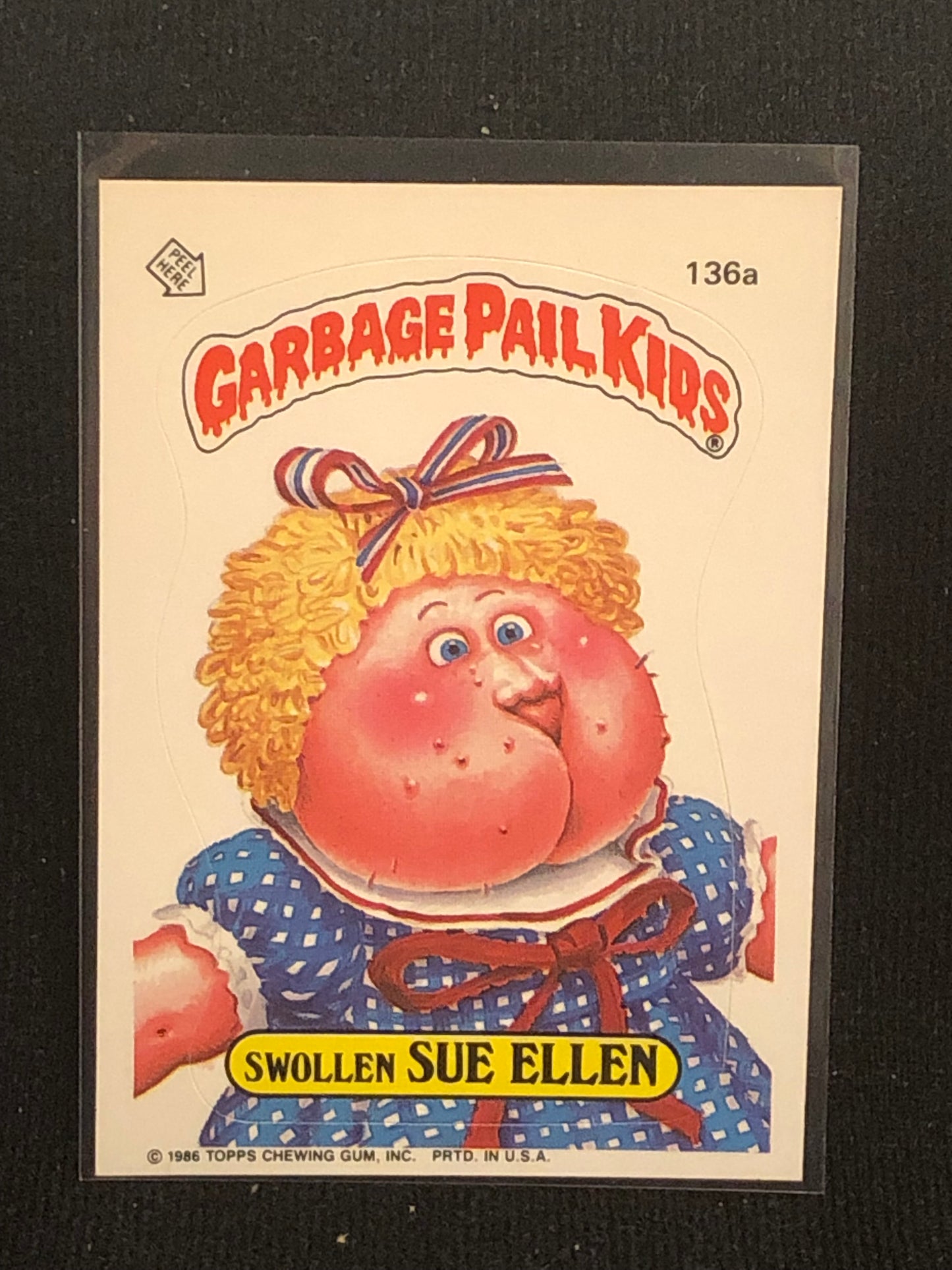 Garbage Pail Kids Original Series 4 (os4) 136a Swollen Sue Ellen