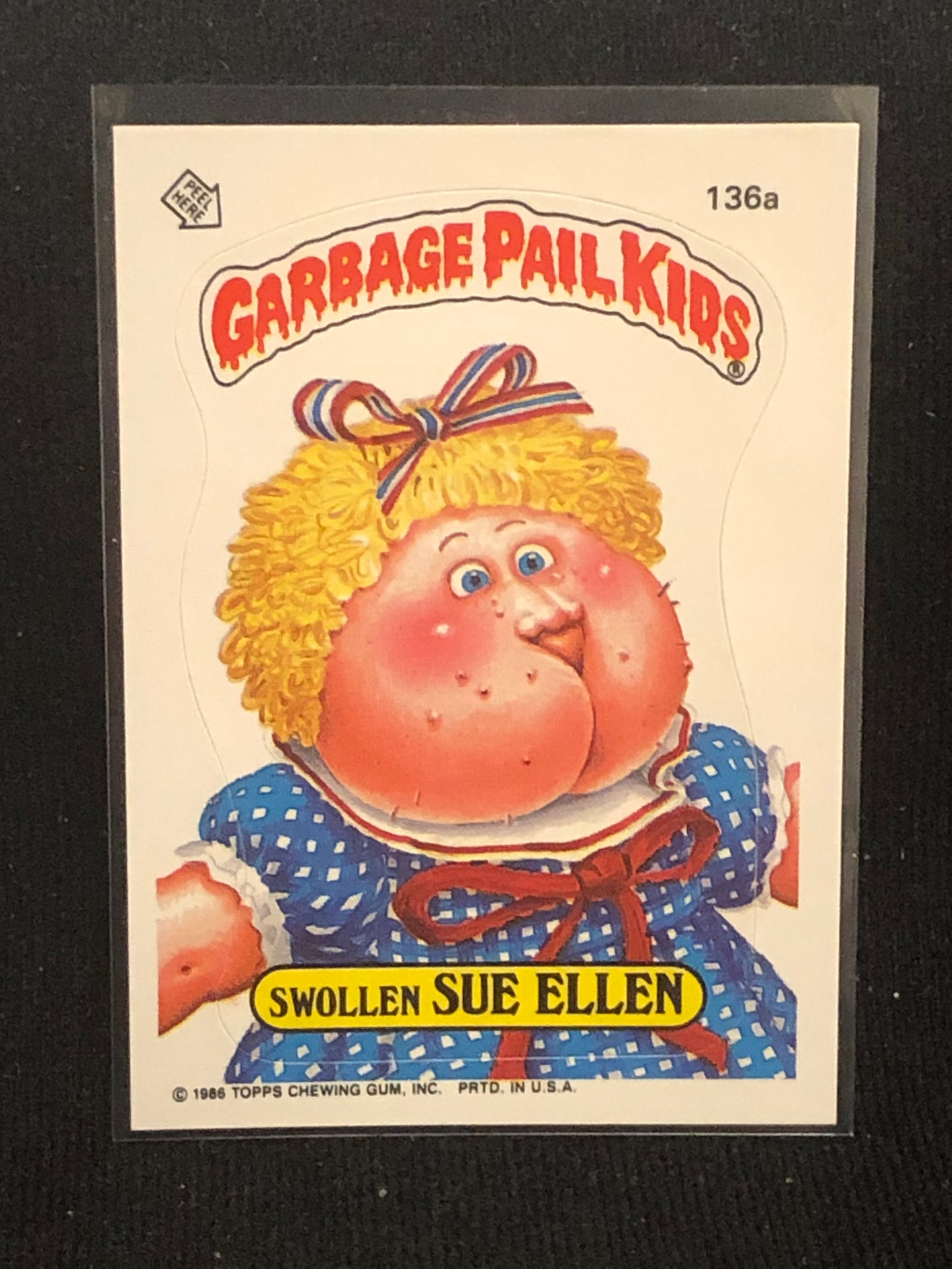 Garbage Pail Kids Original Series 4 (os4) 136a Swollen Sue Ellen