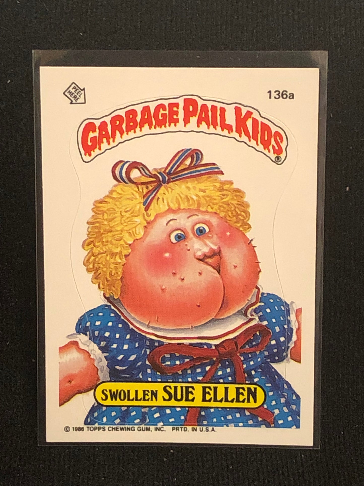 Garbage Pail Kids Original Series 4 (os4) 136a Swollen Sue Ellen