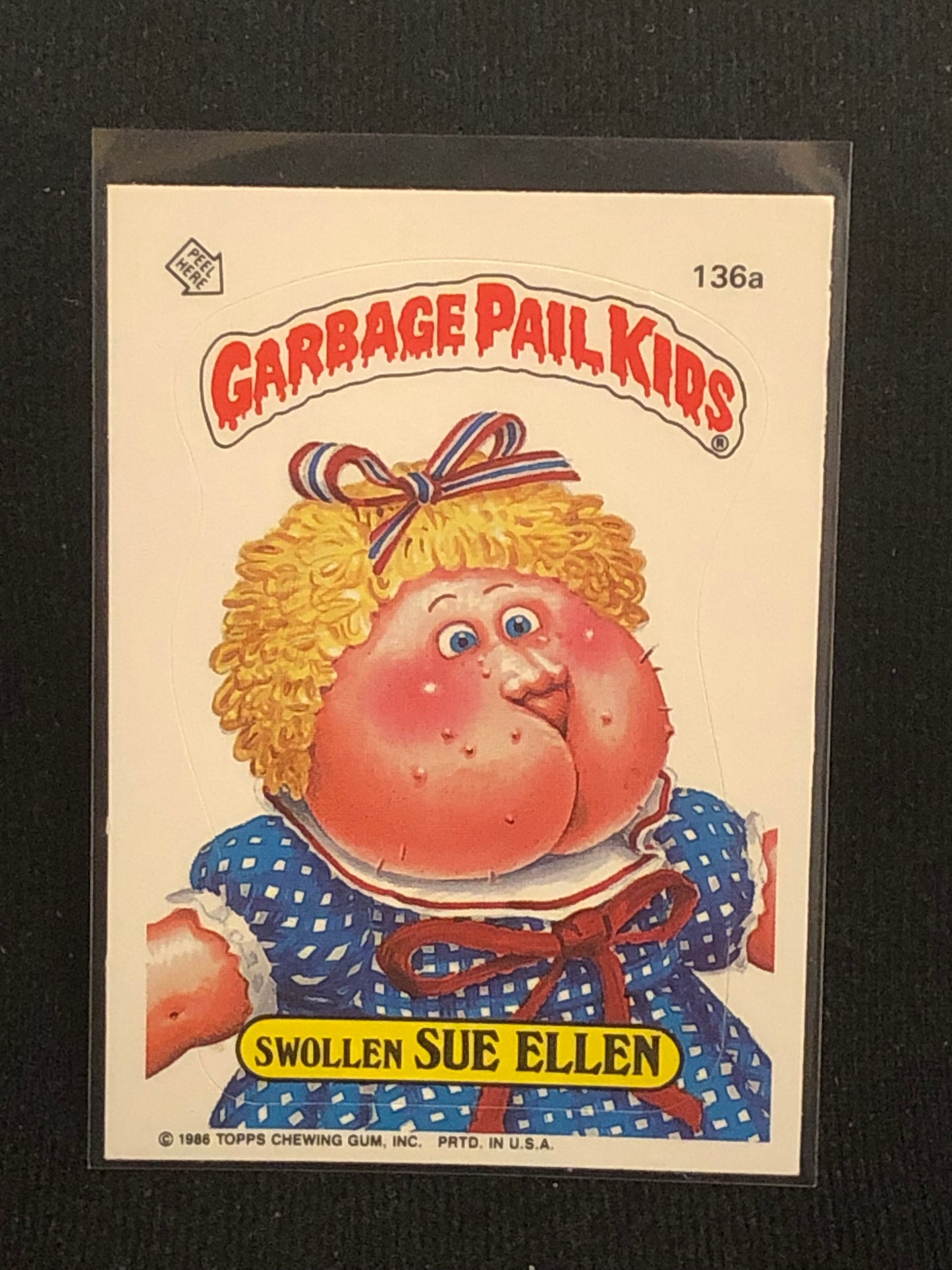 Garbage Pail Kids Original Series 4 (os4) 136a Swollen Sue Ellen