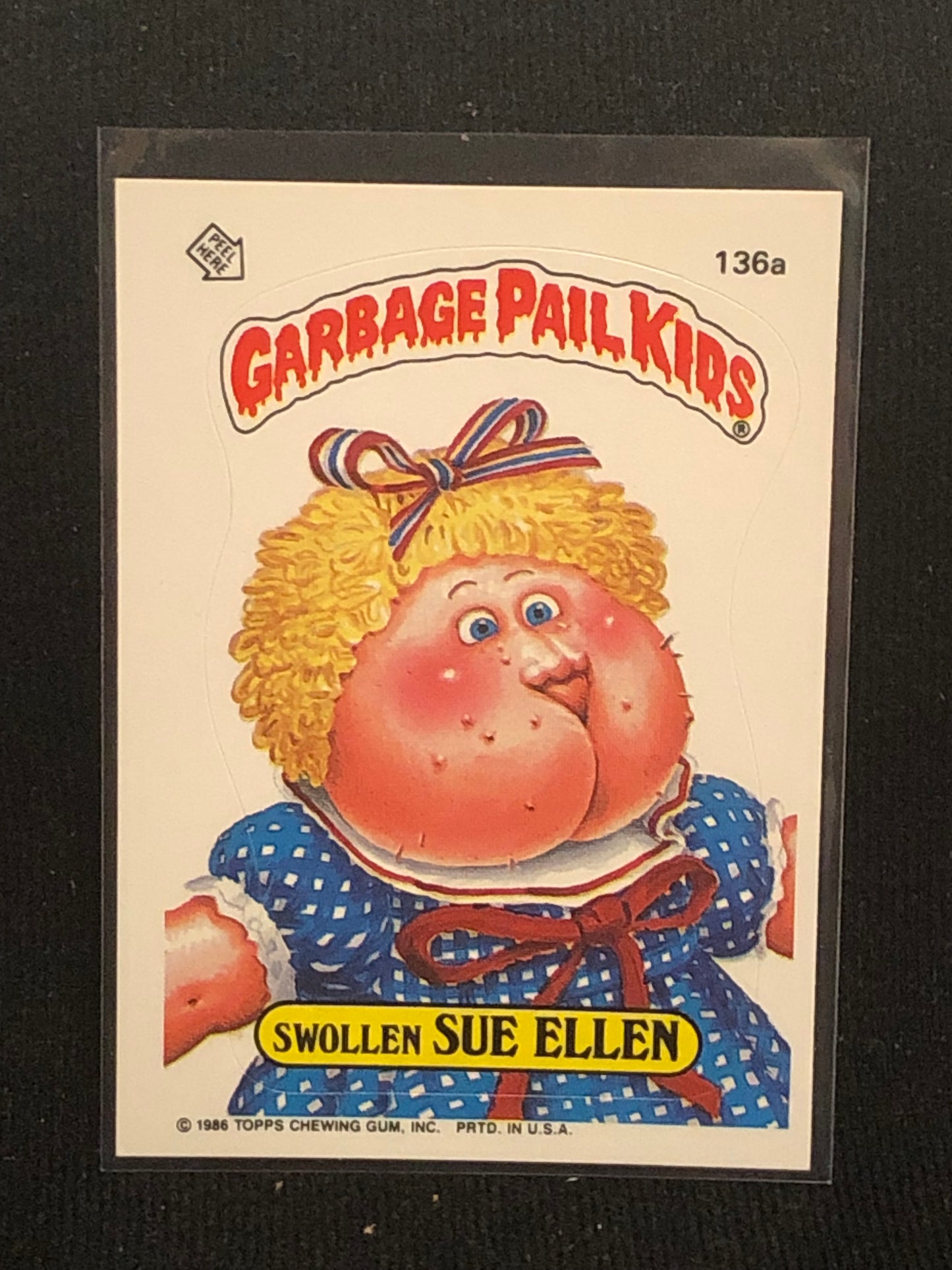 Garbage Pail Kids Original Series 4 (os4) 136a Swollen Sue Ellen