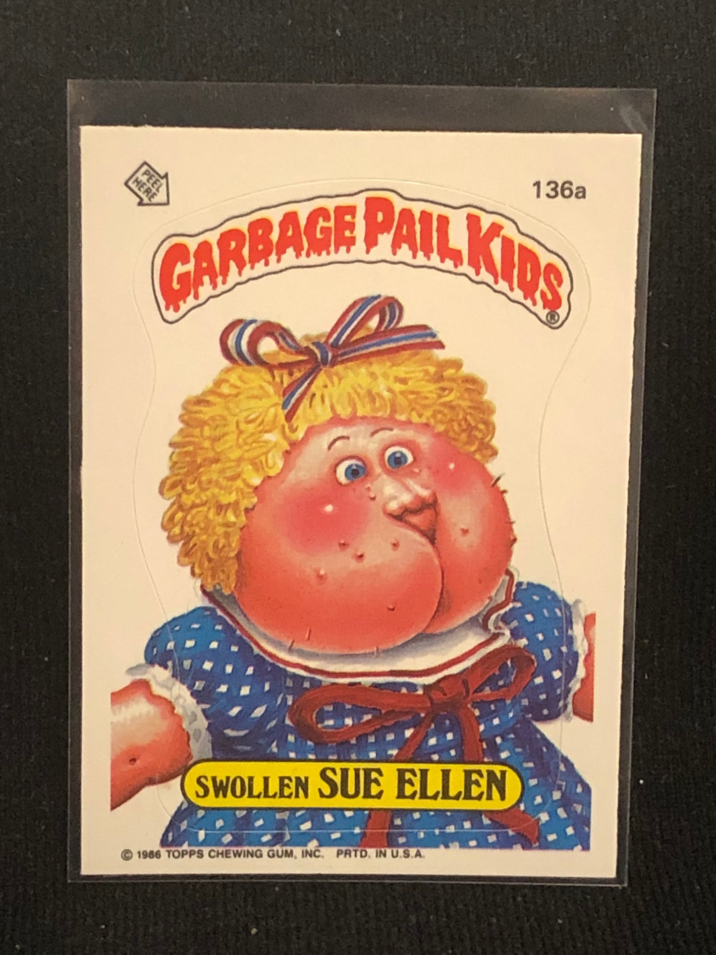 Garbage Pail Kids Original Series 4 (os4) 136a Swollen Sue Ellen