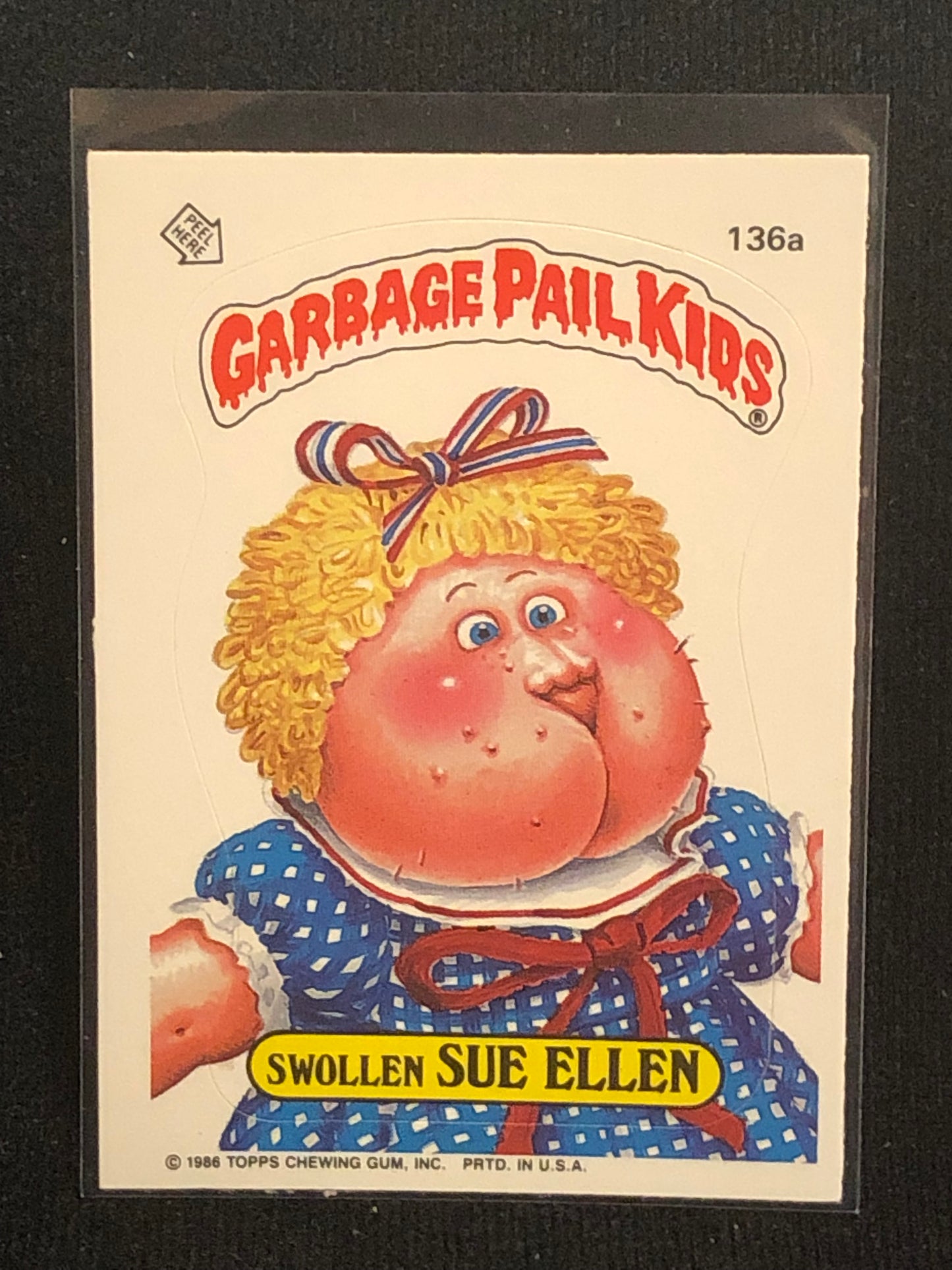 Garbage Pail Kids Original Series 4 (os4) 136a Swollen Sue Ellen