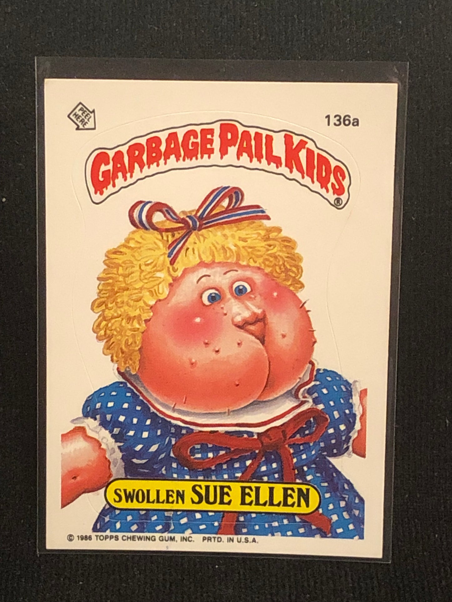 Garbage Pail Kids Original Series 4 (os4) 136a Swollen Sue Ellen