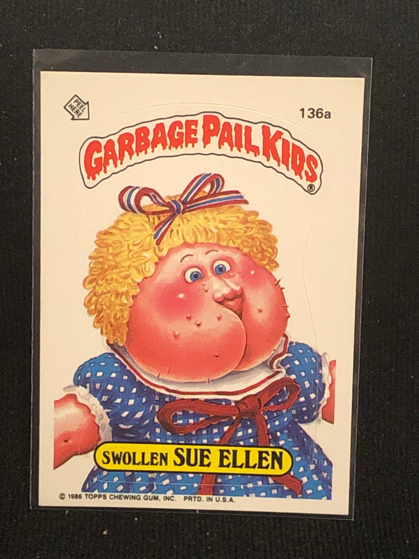 Garbage Pail Kids Original Series 4 (os4) 136a Swollen Sue Ellen