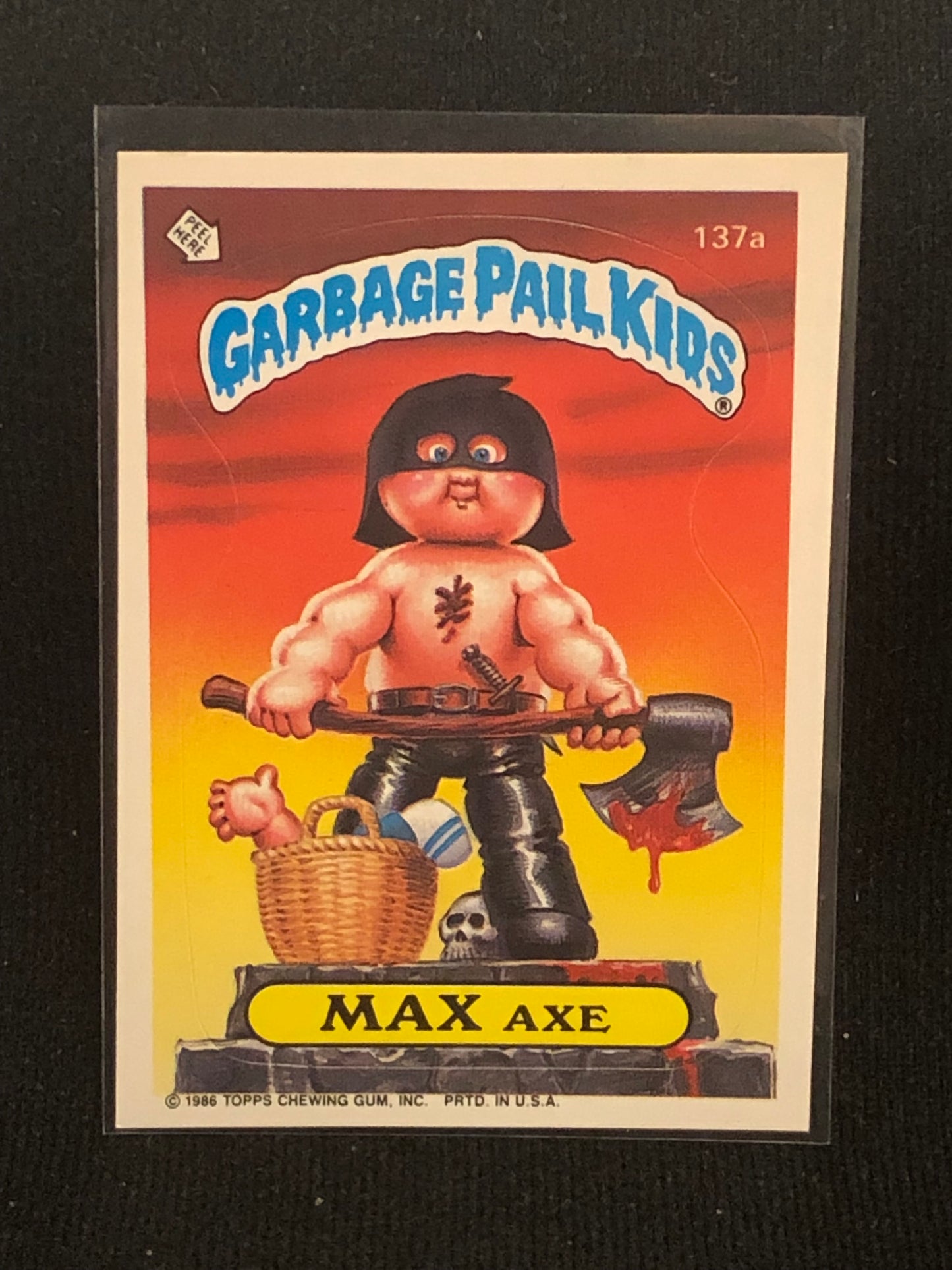 Garbage Pail Kids Original Series 4 (os4) 137a Max Axe