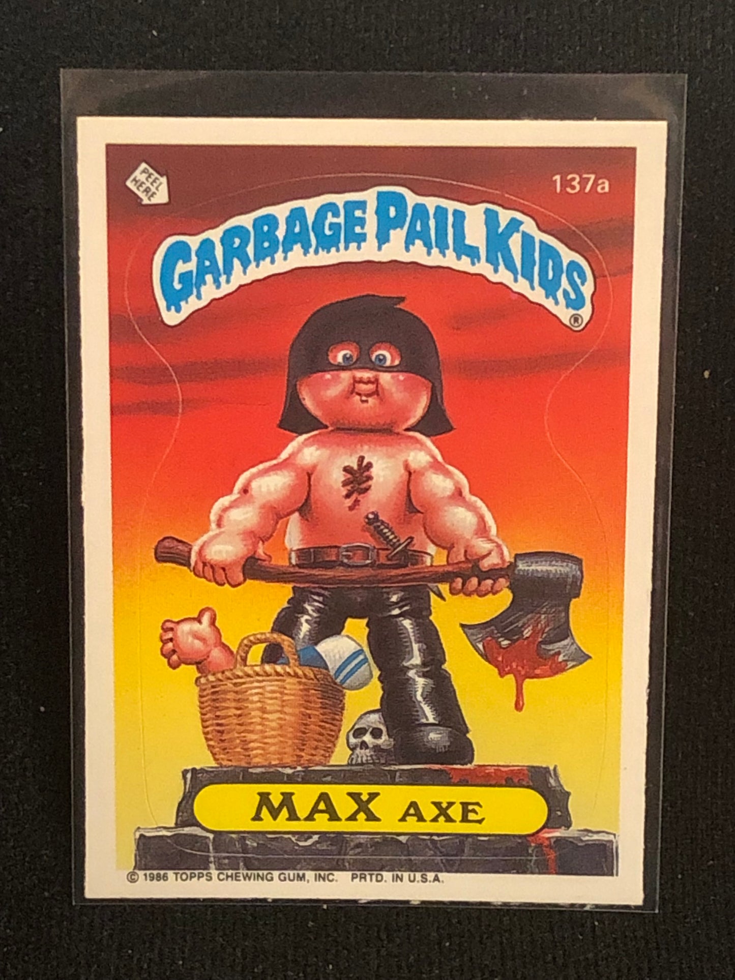 Garbage Pail Kids Original Series 4 (os4) 137a Max Axe